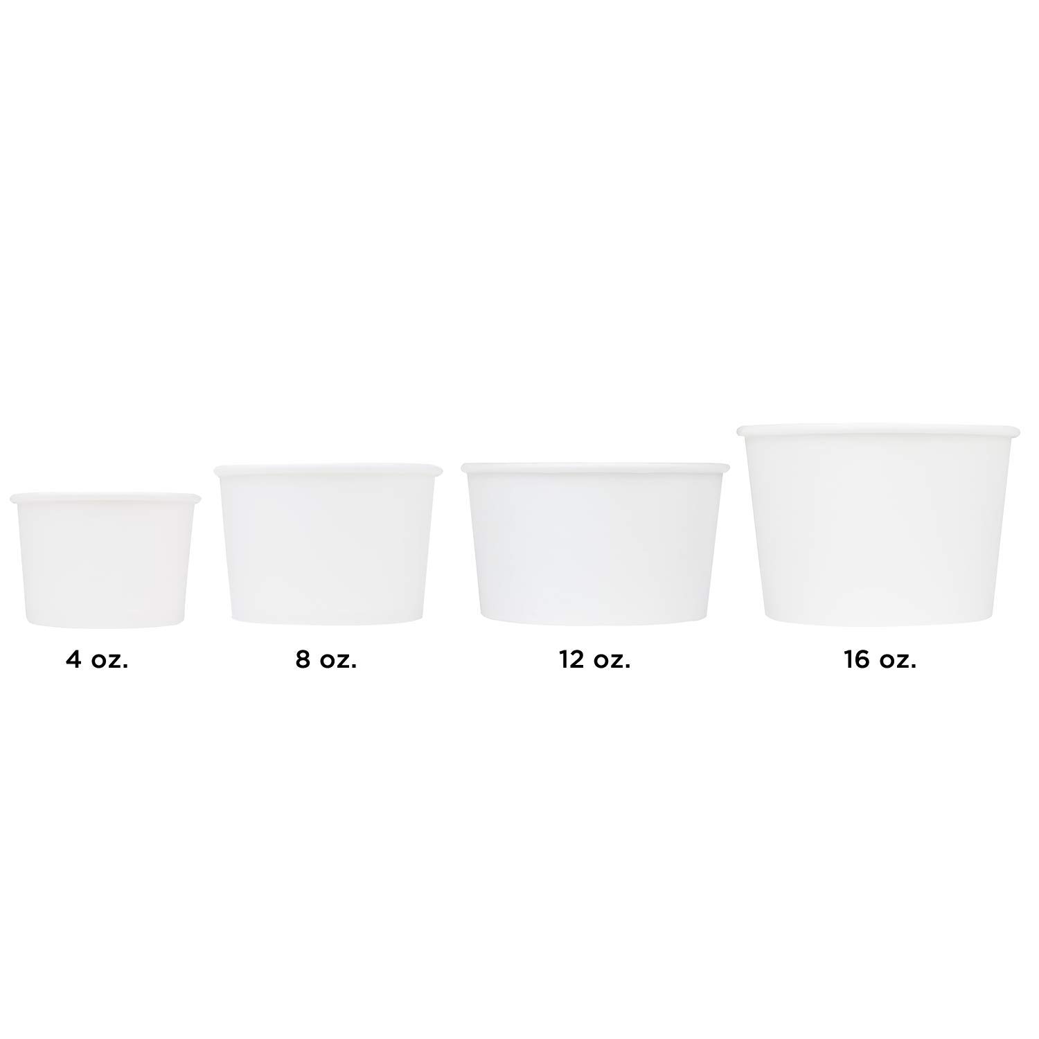 Karat Earth KE-KDP8W 8oz White Paper Food Containers - 1000 Pack | Eco-Friendly Disposable Takeout Boxes for Restaurants, Catering & Parties