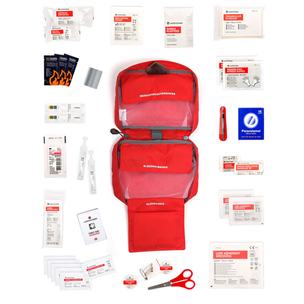 Lifesystems Compact Camping First Aid Kit - 70 Essential Medical Supplies for Outdoor Adventures, Hiking & Emergency Preparedness