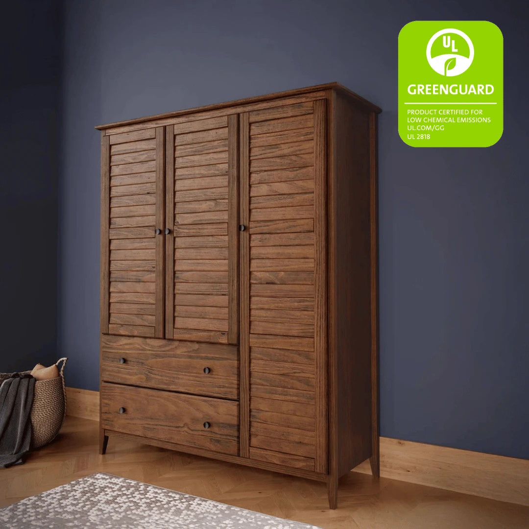 Greenport 3-Door Wardrobe Closet - Spacious Storage for Bedroom, Living Room & Office Organization (White, Modern Design)