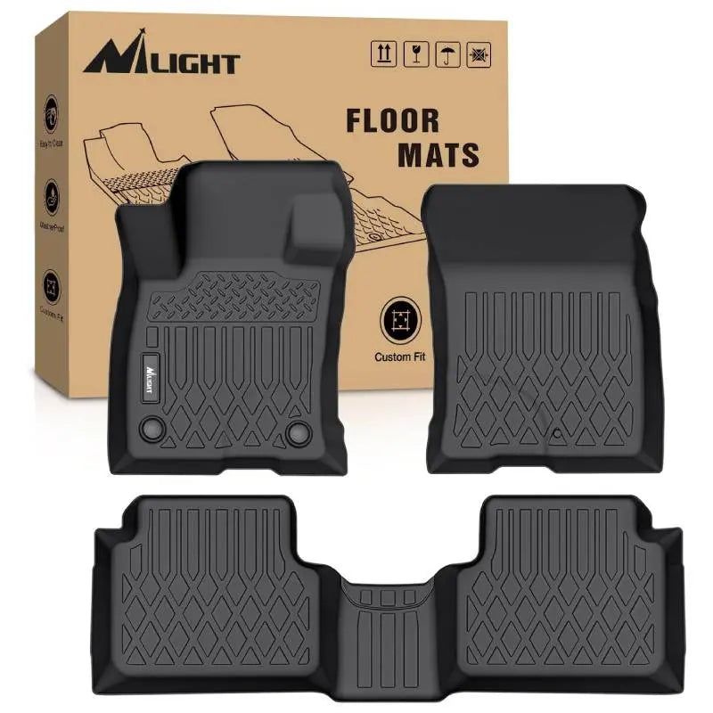 2021-2025 Ford Bronco Sport 4-Door Custom Fit TPE All-Weather Floor Mats - Waterproof & Durable Car Accessories for Off-Road, Camping & Daily Driving