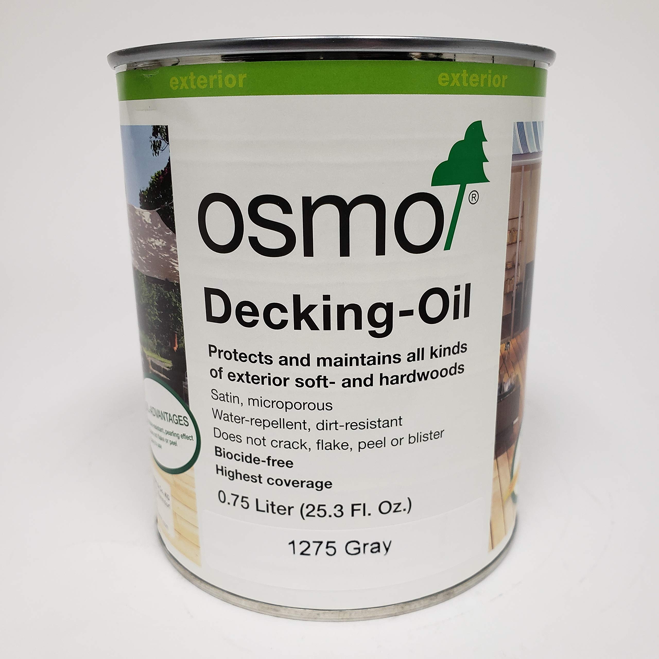Premium OSMO Deck Oil Grey 1275 - High-Performance Wood Protection for Outdoor Decks, Fences & Patio Furniture | Weatherproof & UV-Resistant Finish for Long-Lasting Beauty | Ideal for DIY Home Improvement Projects
