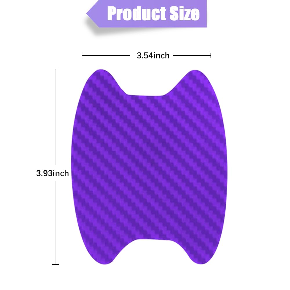 Pincuttee Universal Car Door Handle Protector - 8PC Purple Protective Films & Decals for Scratch Prevention - Perfect for SUVs, Sedans, and Trucks