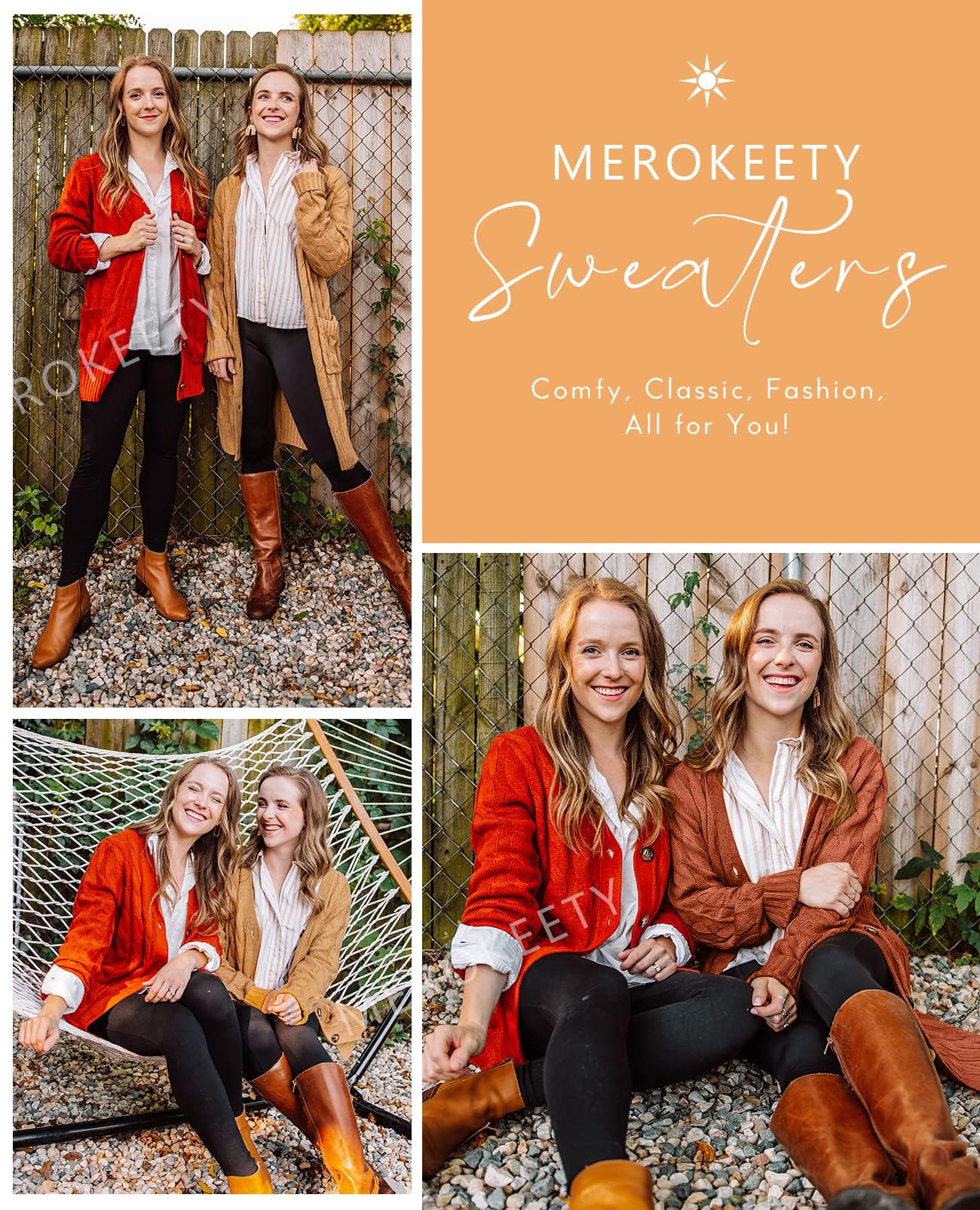 MEROKEETY Women's 2025 Fall Long Sleeve Cable Knit Cardigan Sweater - Open Front Button Down Loose Fit Outerwear for Casual Wear, Office & Autumn Outfits