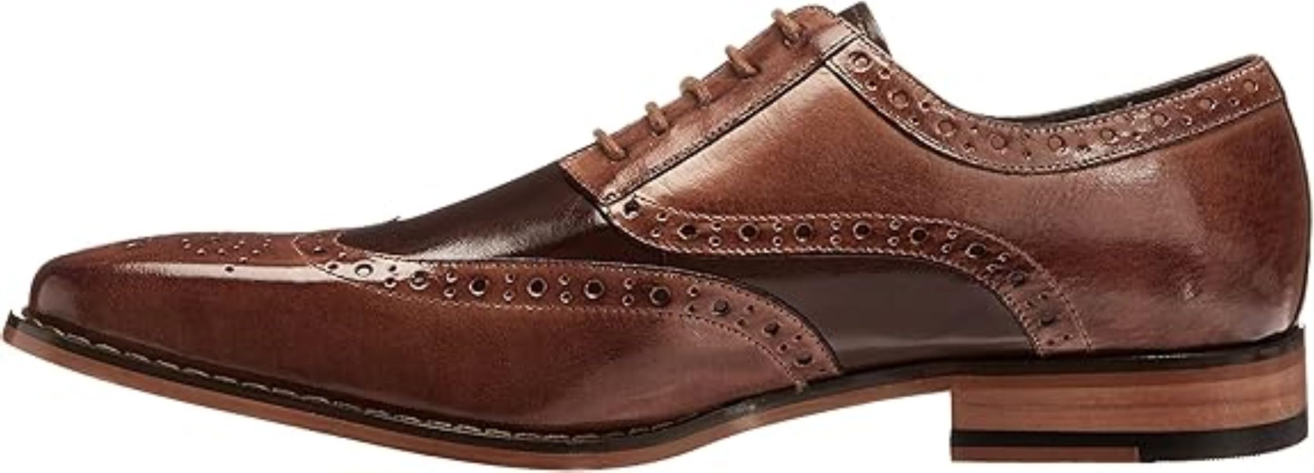 STACY ADAMS Men's Tinsley Wingtip Oxford Dress Shoes - Classic Business Formal & Wedding Shoes for Men - Comfortable Leather Dress Shoes for Office, Interview & Special Occasions