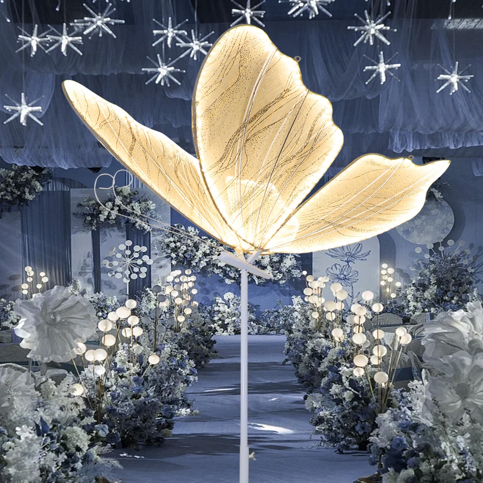 Elegant Butterfly Floor Lamp & Ceiling Light - Romantic Wedding Decor for Indoor Party Events, Perfect for Ceremonies, Receptions, and Home Decoration
