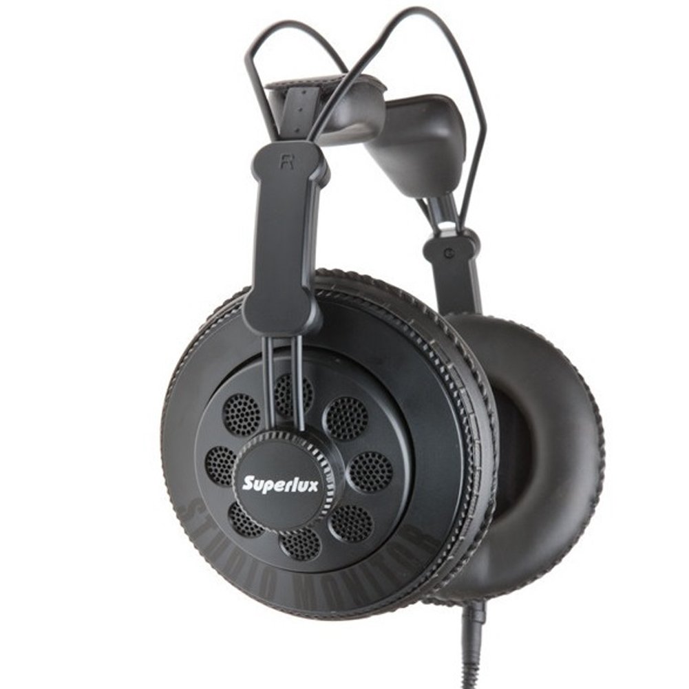 Superlux HD668B Dynamic Semi-Open Studio Headphones - Professional Audio Monitoring for Music Production, Gaming & Podcasting