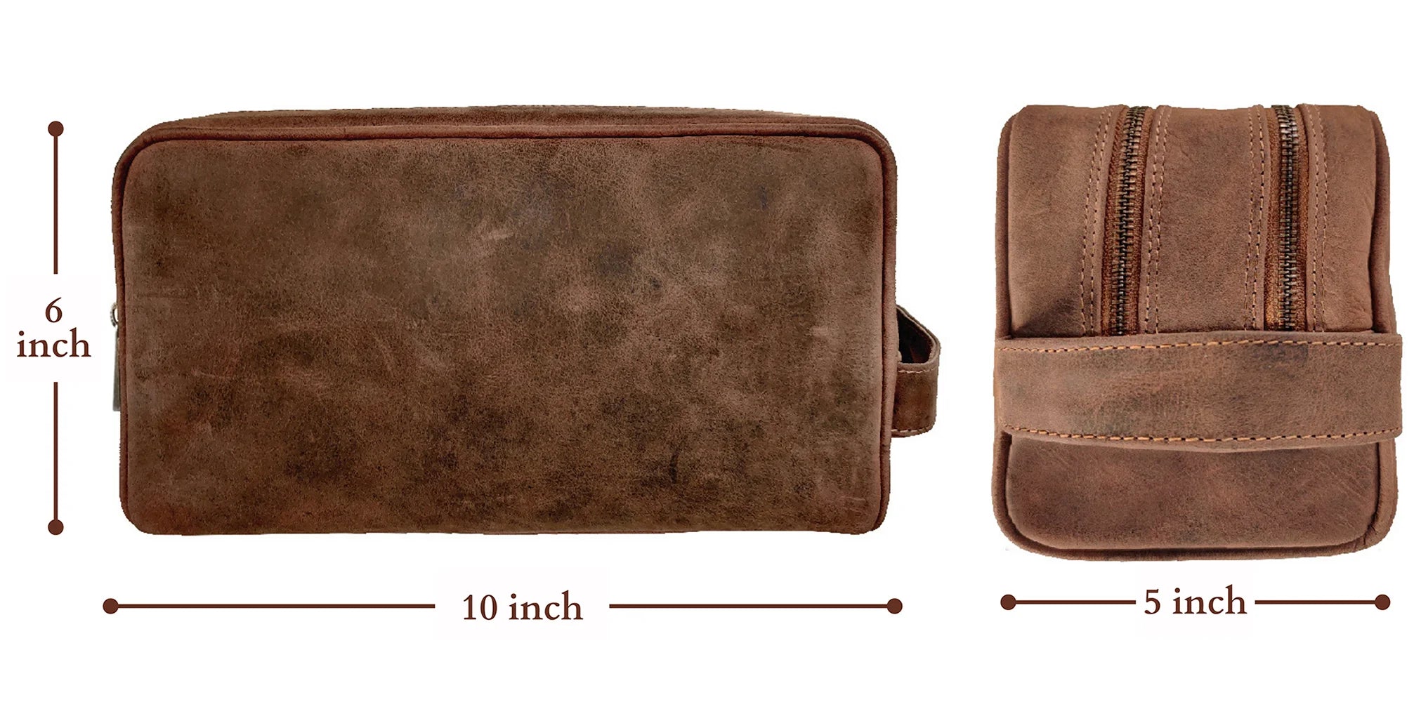 Johnny Handmade Leather Dopp Kit - Premium Travel Toiletry Bag for Men | Durable & Water-Resistant | Perfect for Business Trips, Gym & Weekend Getaways