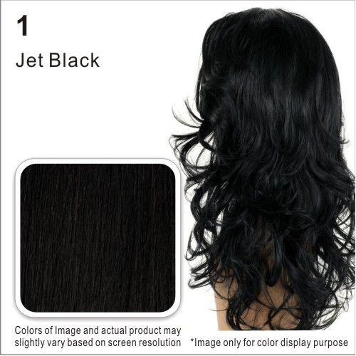 Vivica A. Fox Samaria Heat Resistant Swiss Lace Front Wig - Jet Black Human Hair Wig for Women | Perfect for Daily Wear, Cosplay & Special Occasions