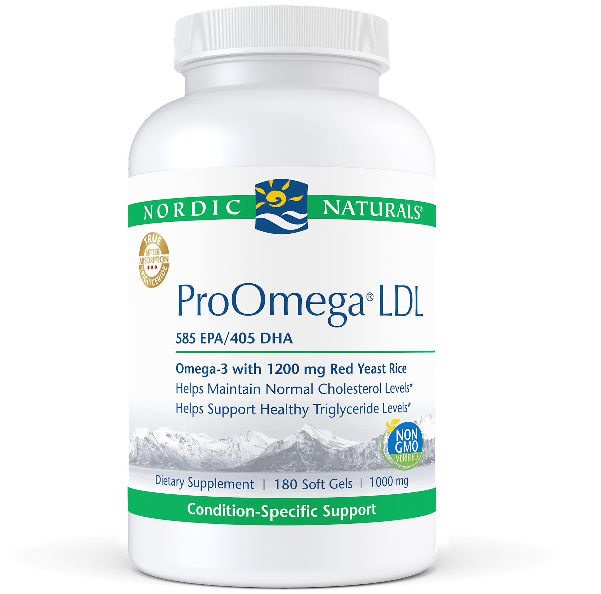 Nor Pro Omega LDL 180 Softgels - Premium Fish Oil Supplement for Heart & Brain Health - Supports Cholesterol Management & Cognitive Function - Ideal for Daily Wellness Routine & Active Lifestyle
