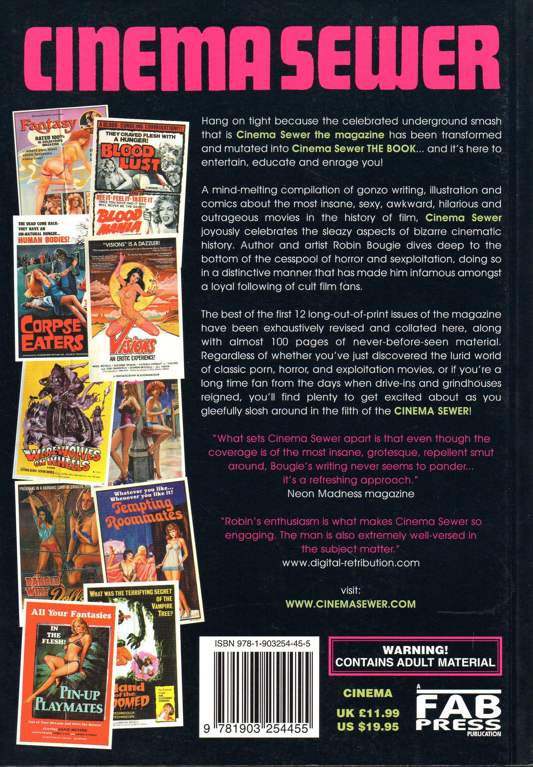 Cinema Sewer Volume 1: The Ultimate Adults-Only Guide to History's Most Shocking and Erotic Movies - Perfect for Film Collectors & Cult Cinema Enthusiasts