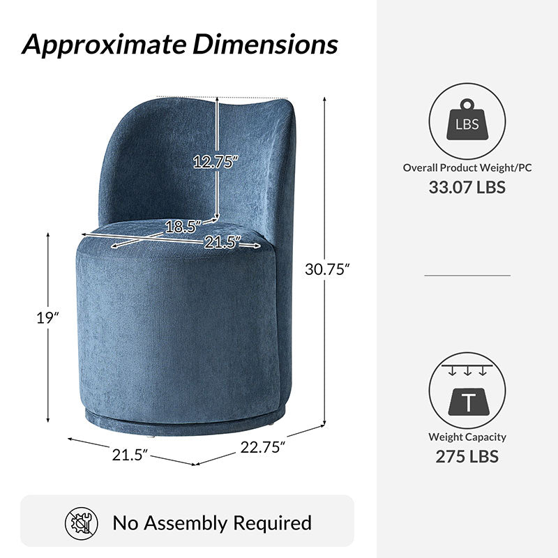 Modern Fully Upholstered Dining Chair - Comfortable & Stylish for Home, Restaurant, Office - Perfect for Dining Room, Kitchen, Conference