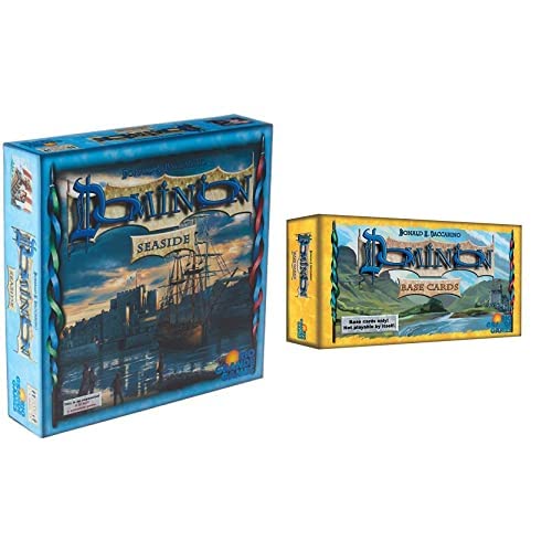 Dominion Seaside Expansion & Base Cards Bundle - Strategy Board Game for Family Game Night & Competitive Play