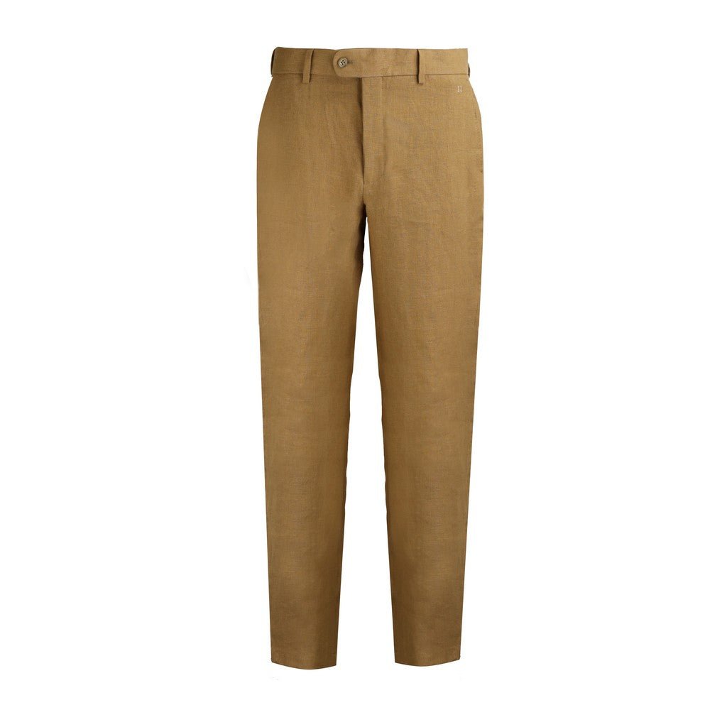 Premium HENRY Linen Tailored Chino Pants in Camel Color - Comfortable & Stylish Men's Casual Trousers for Office, Travel & Summer Outfits