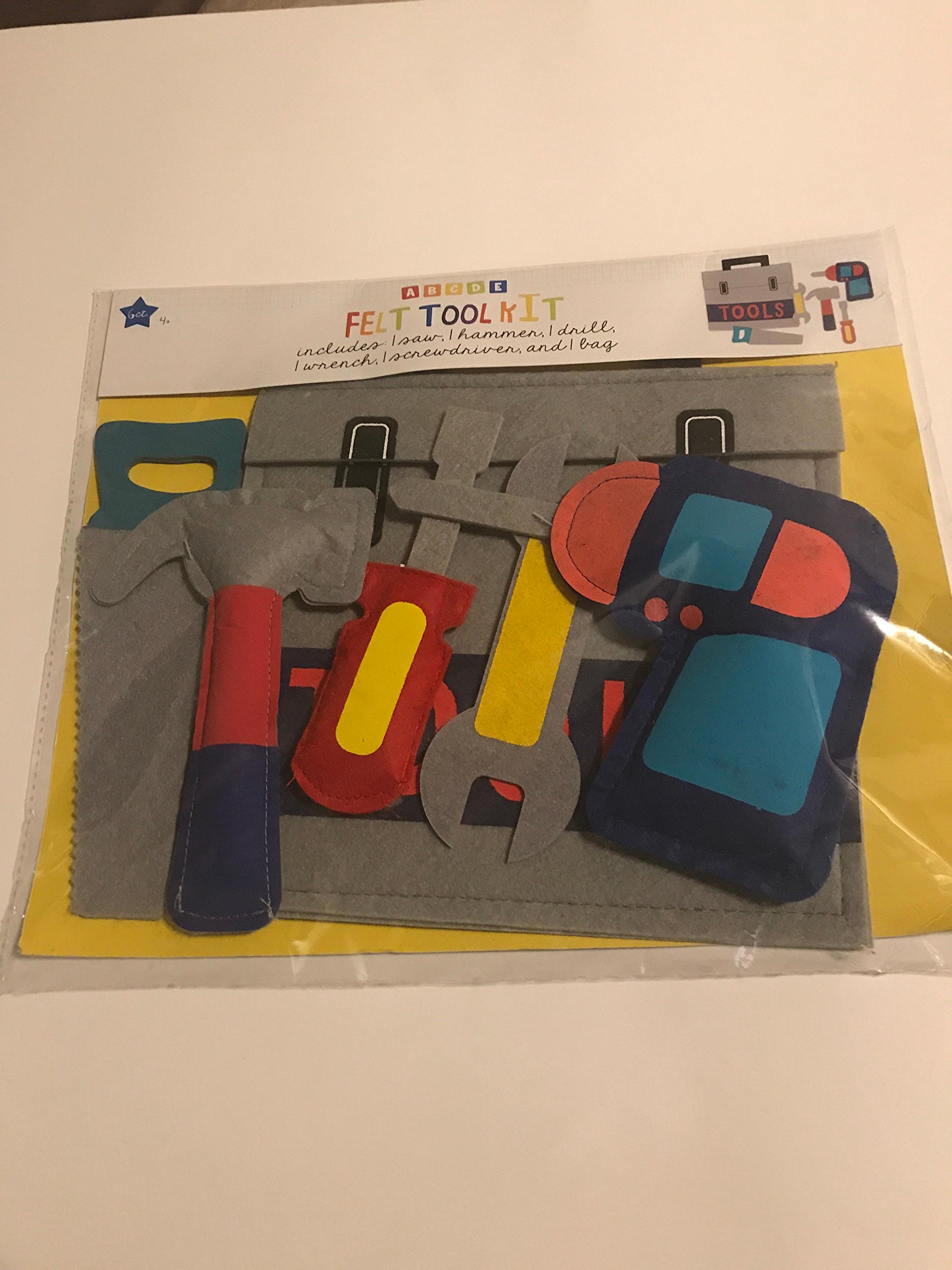 ABCDE Felt Tool Kit for Toddlers & Kids - Pretend Play Construction Toy Set for Boys & Girls Ages 2-5 - Perfect for Early Learning, Role Play & STEM Development
