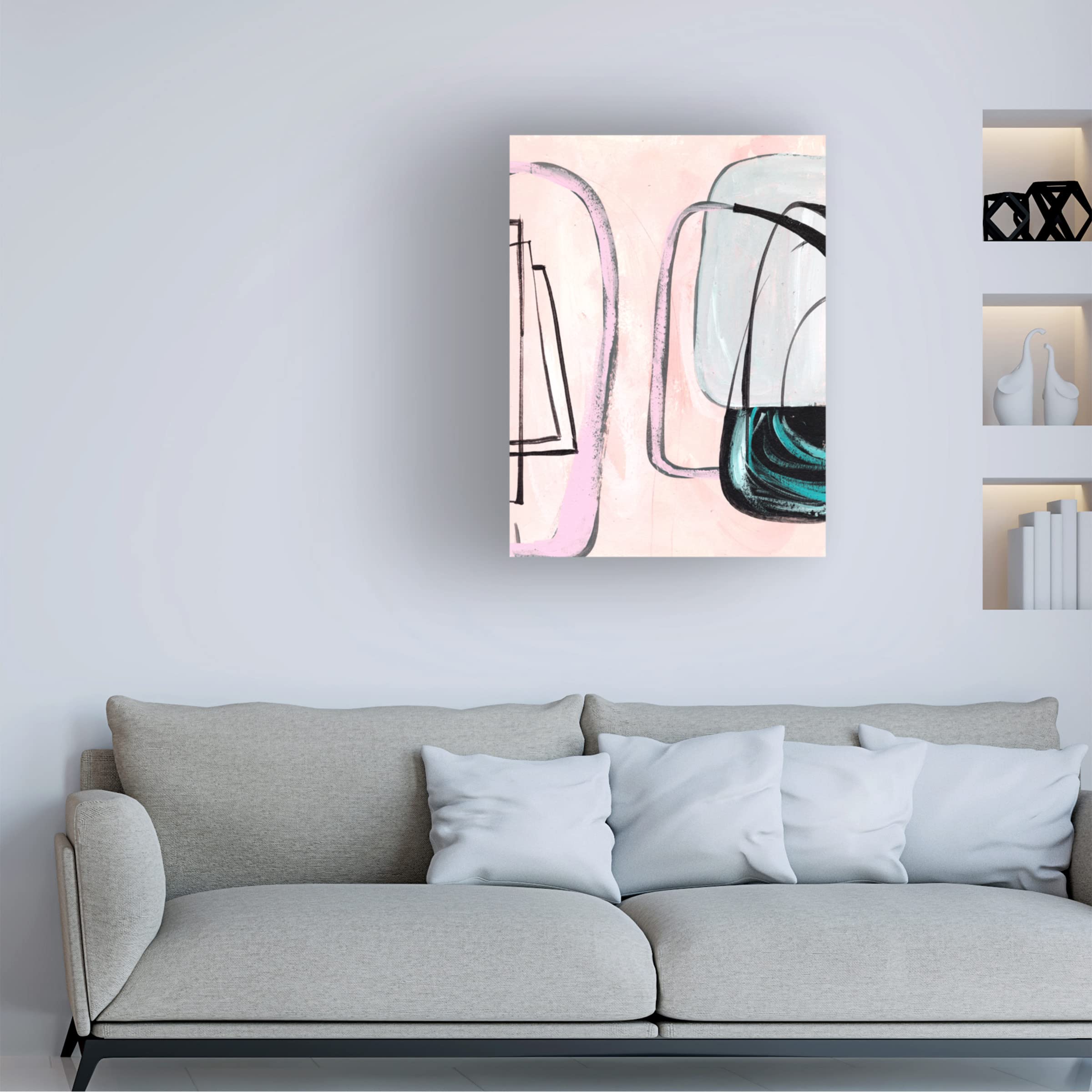 Trademark Fine Art 'Lumiere Rose III' Floral Canvas Wall Art by Melissa Wang - Elegant Home Decor for Living Room, Bedroom & Office