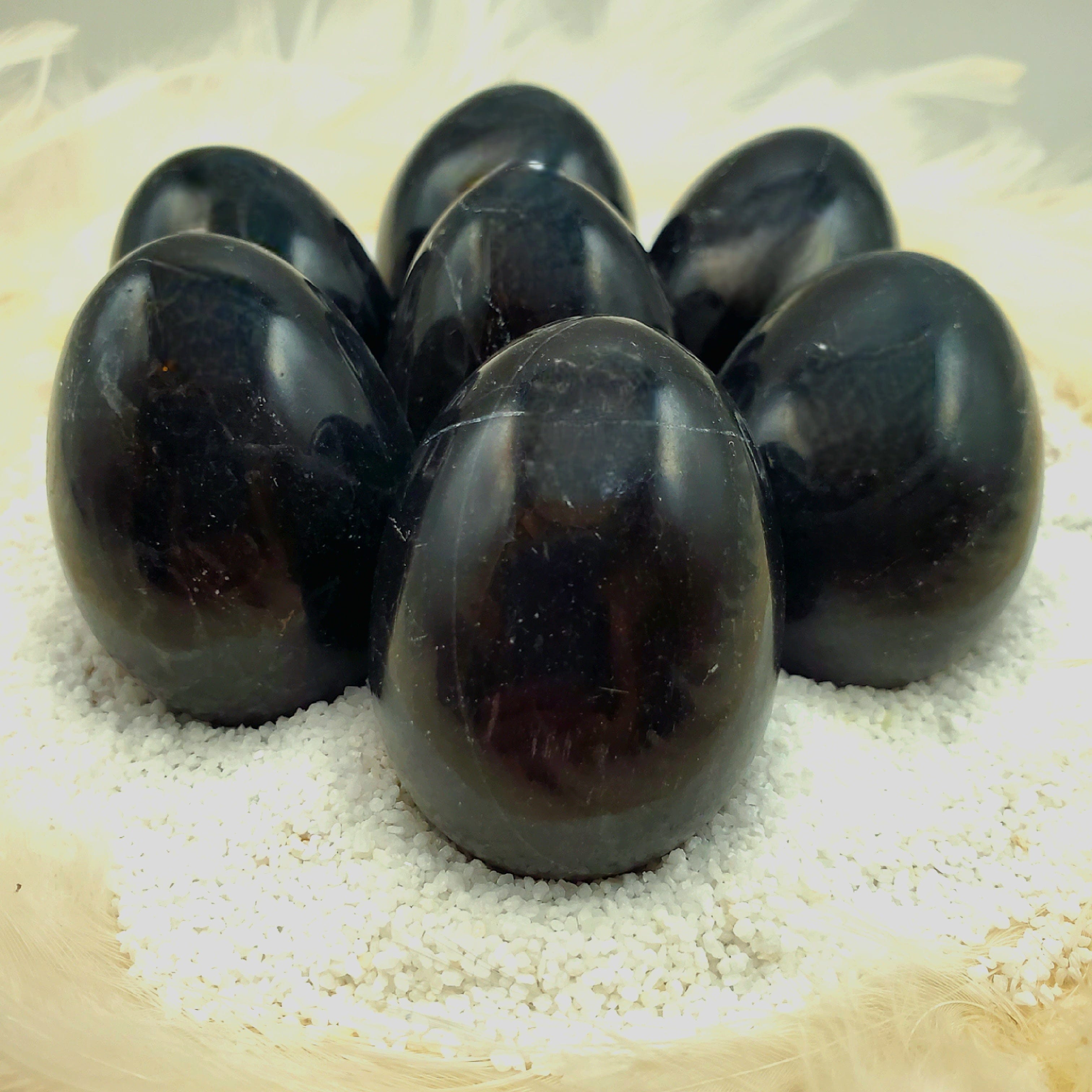 Black Onyx Egg - Natural Healing Crystal for Meditation, Energy Balancing & Home Decor | Perfect for Yoga, Feng Shui & Spiritual Gifts