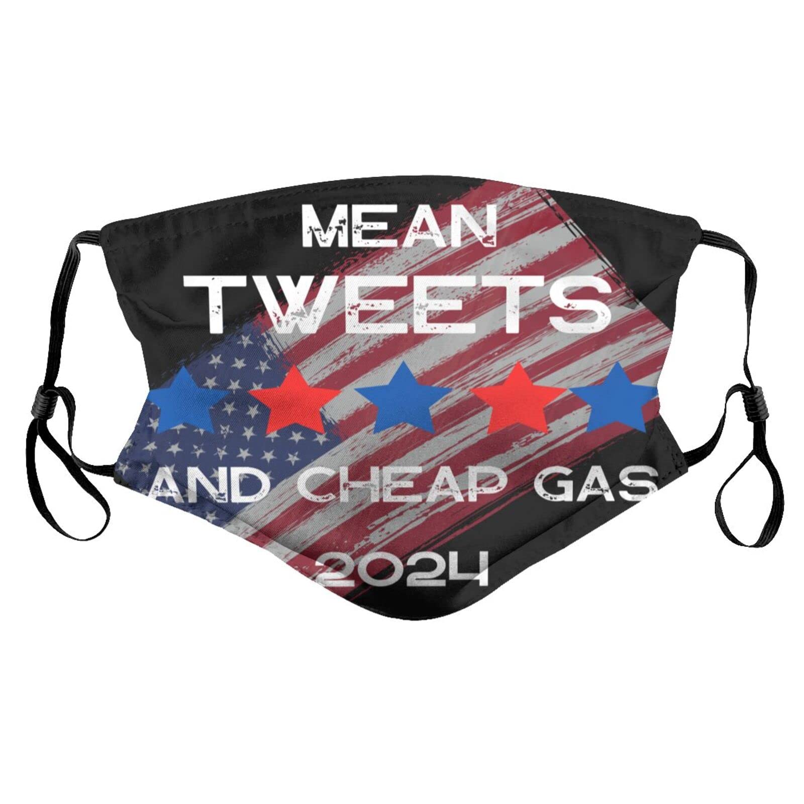 2024 Pro-Trump American Flag Reusable Face Mask - Adjustable Dust Scarf & Breathable Mouth Cover for Political Supporters, Outdoor Events & Daily Protection
