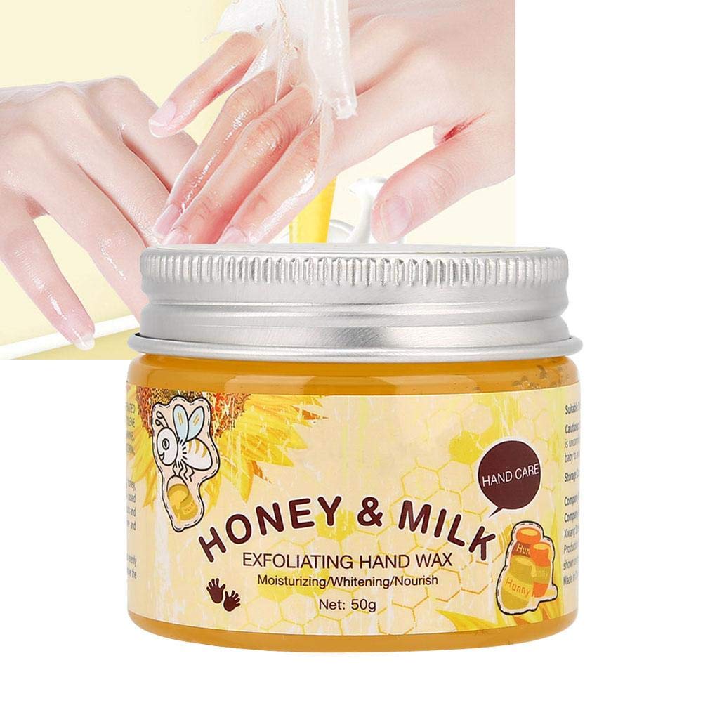 Wax Hand Mask for Soft & Smooth Skin - 50G Milk Hand Cream for Whitening & Moisturizing - Hand Care Treatment for Women & Men - Perfect for Spa, Home Use & Gift Giving