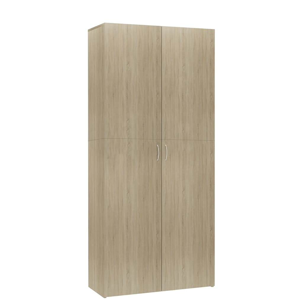vidaXL Shoe Cabinet for Hallway - Engineered Wood Storage Organizer with 12 Compartments, Sonoma Oak Finish - Perfect for Entryway, Mudroom, and Closet Organization