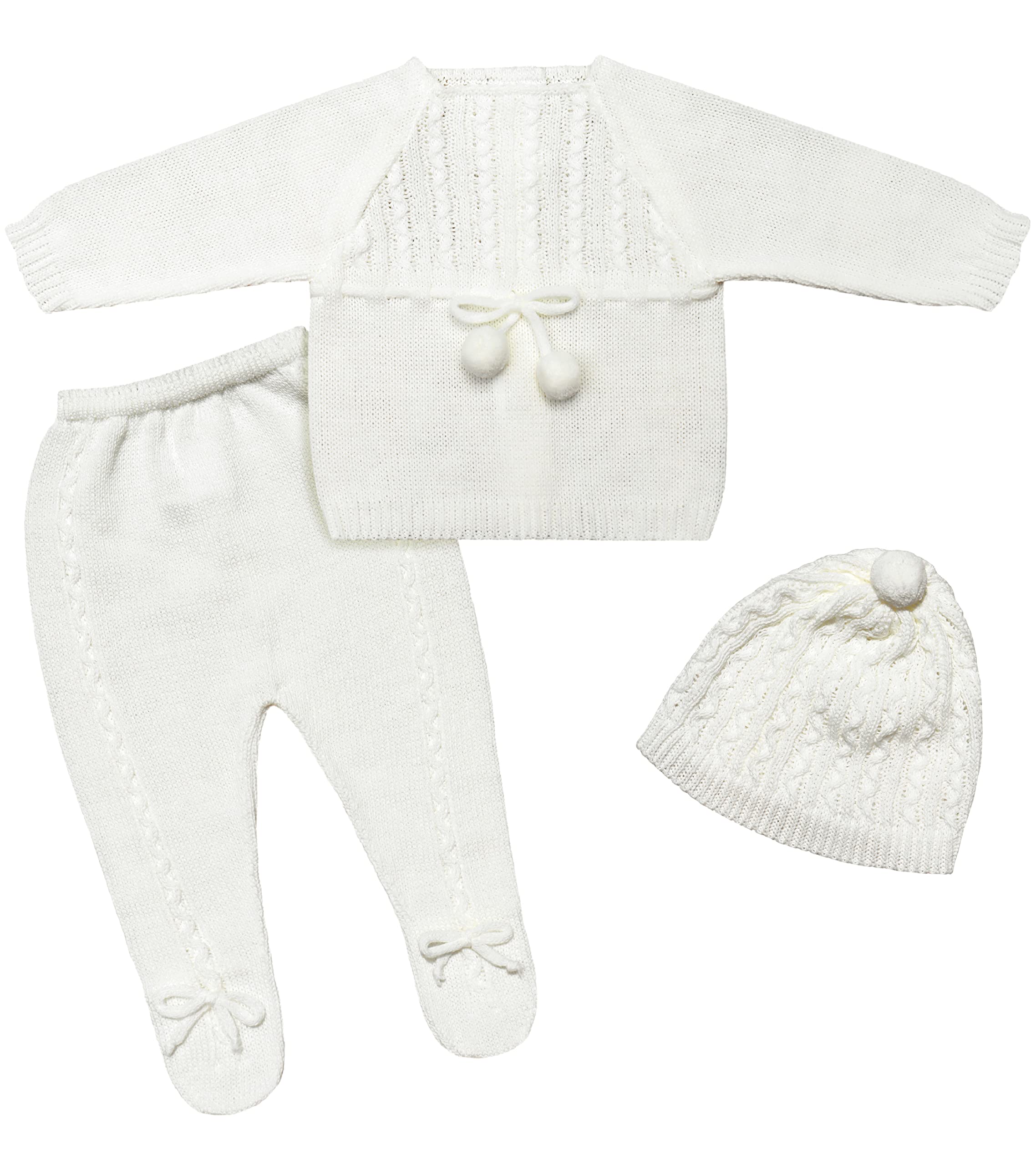 Newborn Baby Knitted Clothes Set - Soft Cotton Coming Home Outfit for Boys & Girls | Perfect for Hospital Photos, Christening & First Birthday