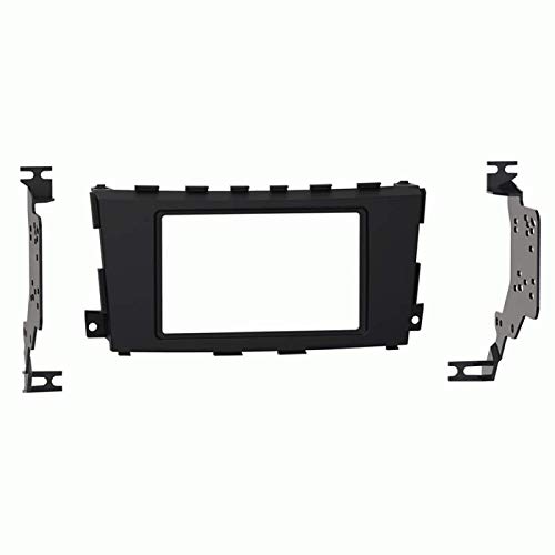 Universal Double Din Car Stereo Dash Kit for 2016-2018 Nissan Altima - Black Painted Trim Bezel for Aftermarket Radio Installation - Perfect for Upgrading Car Audio System & Enhancing Driving Experience
