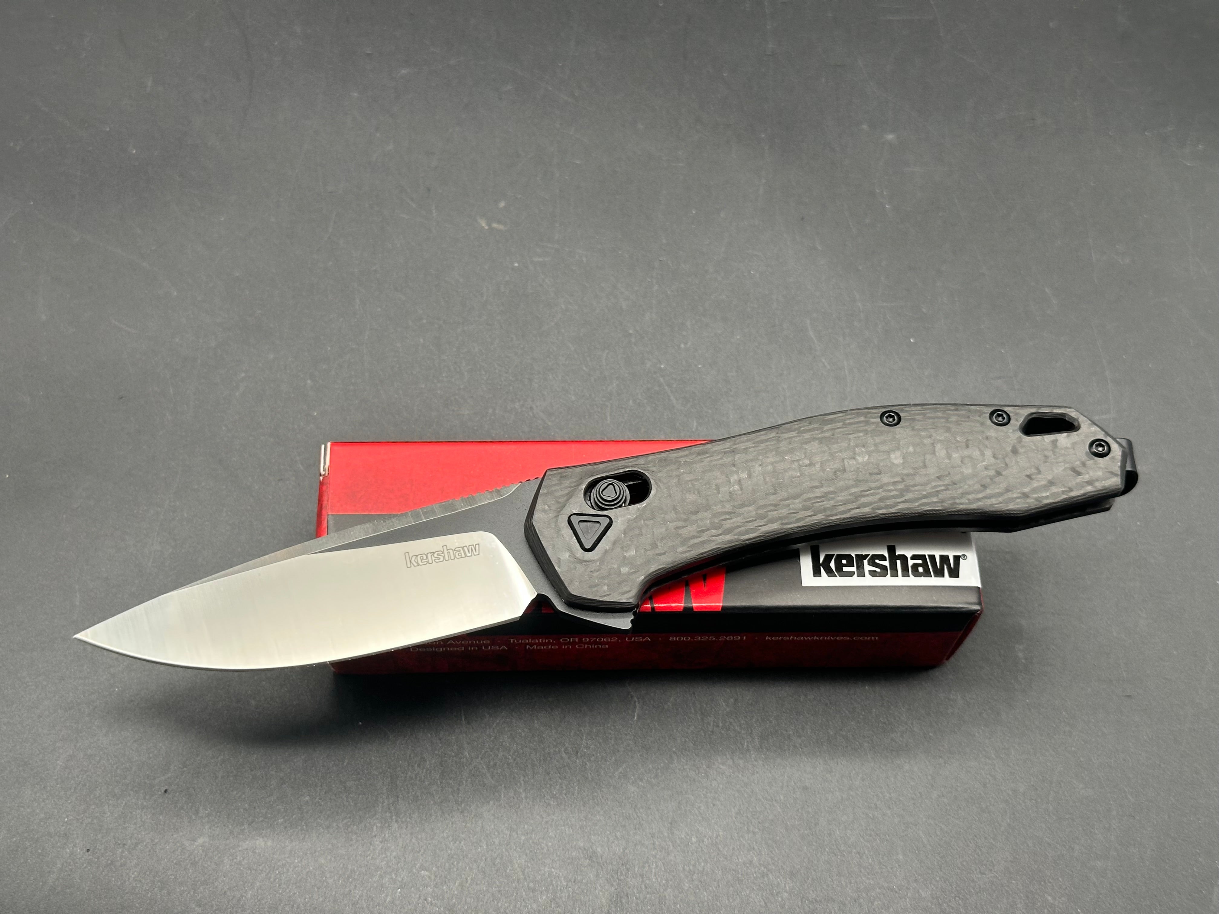 Kershaw COVALENT Folding Knife - M390 Steel Blade, Carbon Fiber Handle for Outdoor, Camping & EDC | Tactical Pocket Knife for Survival & Everyday Carry