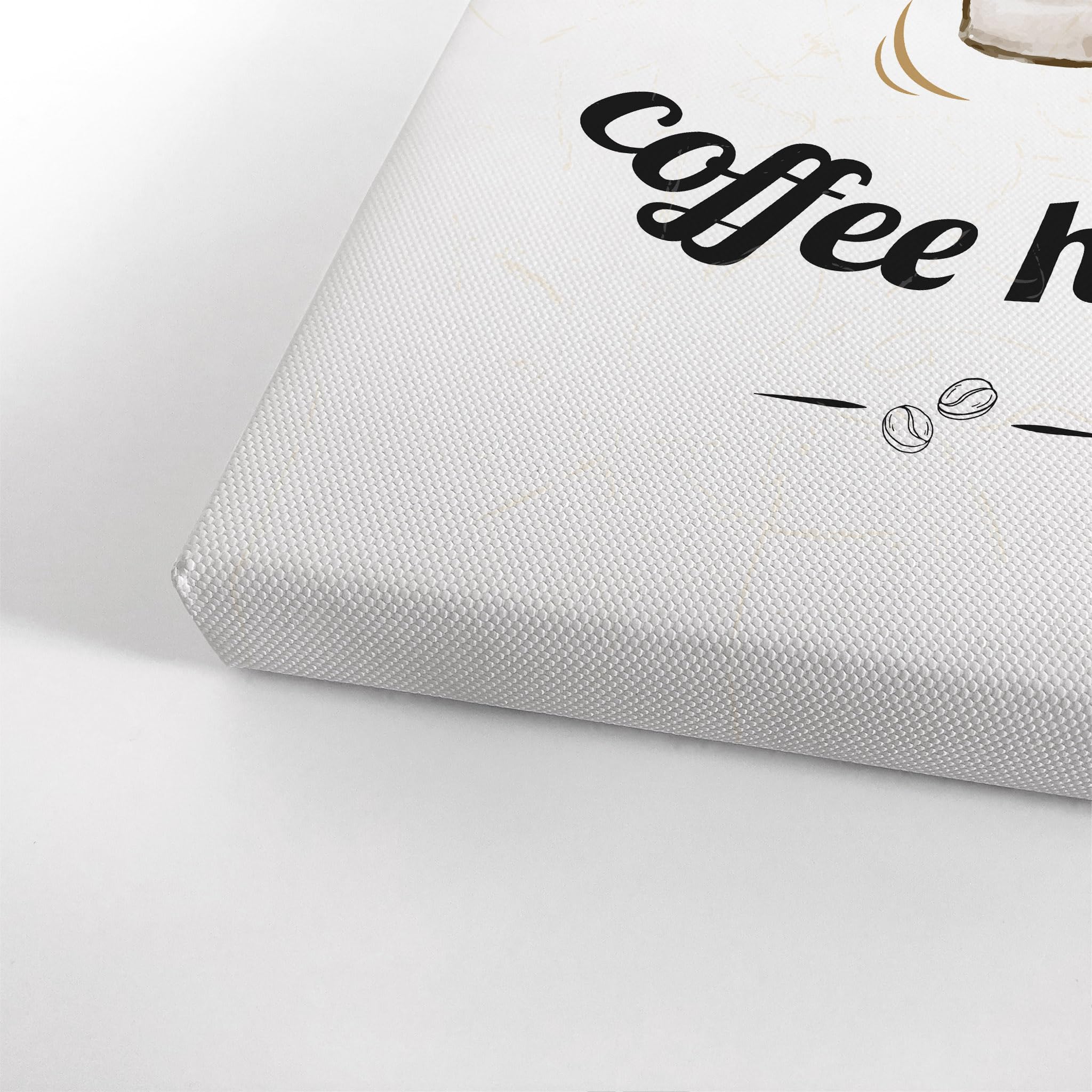 Life Happens Coffee Helps Retro Paper Cup Canvas Wall Art Print - Inspirational Coffee Sign for Kitchen, Farmhouse, Office & Coffee Shop Decor - 40x30 Inches - Perfect for Home, Restaurant & Cafe Wall Decoration