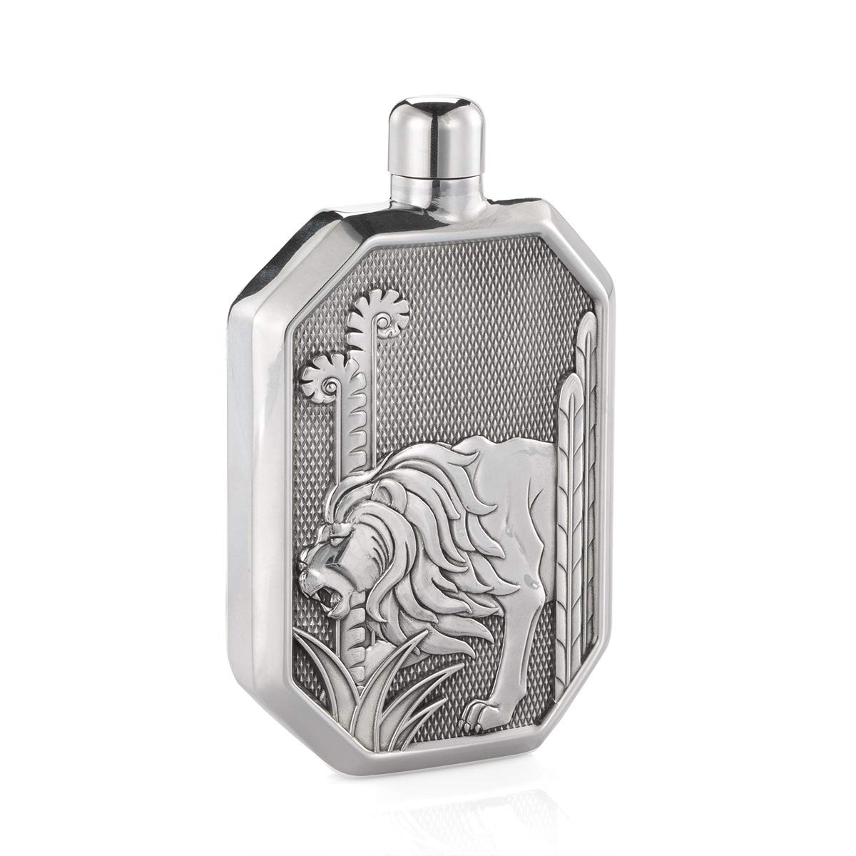 Royal Selangor Savannah Collection Pewter Lion Hip Flask - Handcrafted Luxury Flask for Whiskey & Liquor, Perfect for Gifts, Travel & Outdoor Adventures