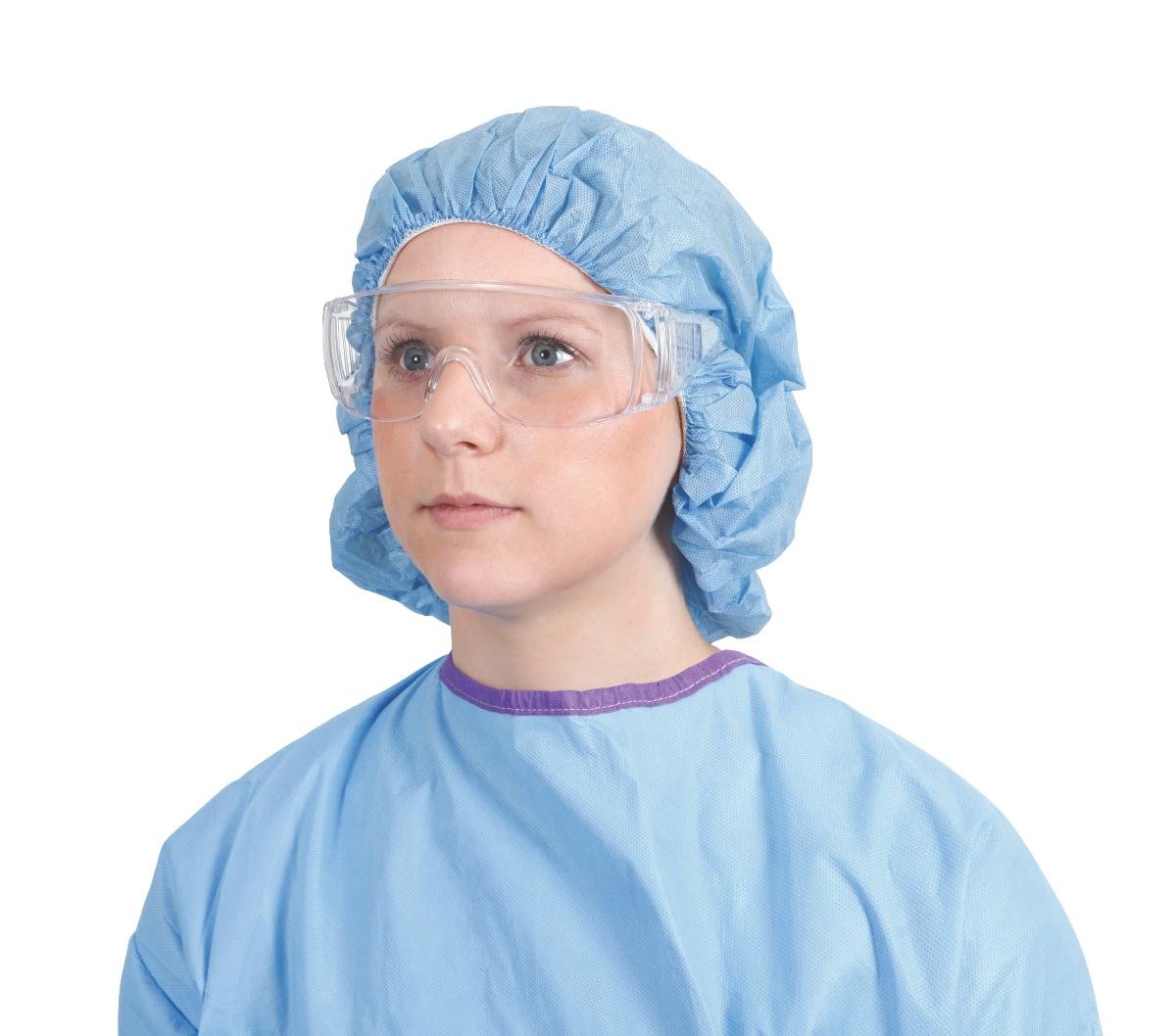 Medline NON24777V Visitor Safety Glasses - Latex Free, Clear Lens, Pack of 144 - Protective Eyewear for Hospitals, Labs & Construction Sites