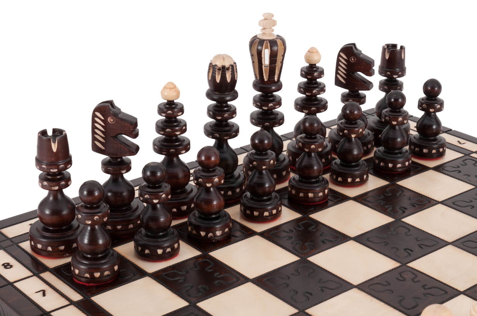 Premium Norwegian Travel Chess Set & Board - Portable Folding Wooden Chess Game for Adults & Kids - Perfect for Camping, Travel, and Outdoor Adventures