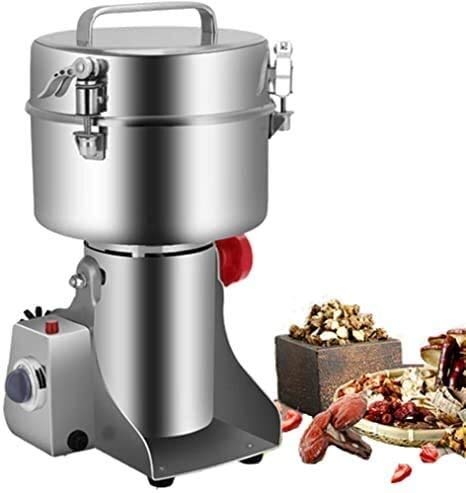 Commercial Electric Grain Grinder - High Speed Mill for Herbs, Spices, Coffee Beans & Flour - Large Capacity Powder Machine for Home & Commercial Use - Perfect for Bakeries, Coffee Shops & Restaurants