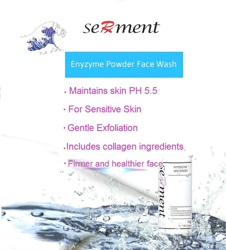 Serment Enzyme Acne Face Wash Powder - Hypoallergenic Cleanser for Sensitive Skin | Pore Purifying & Acne Prevention