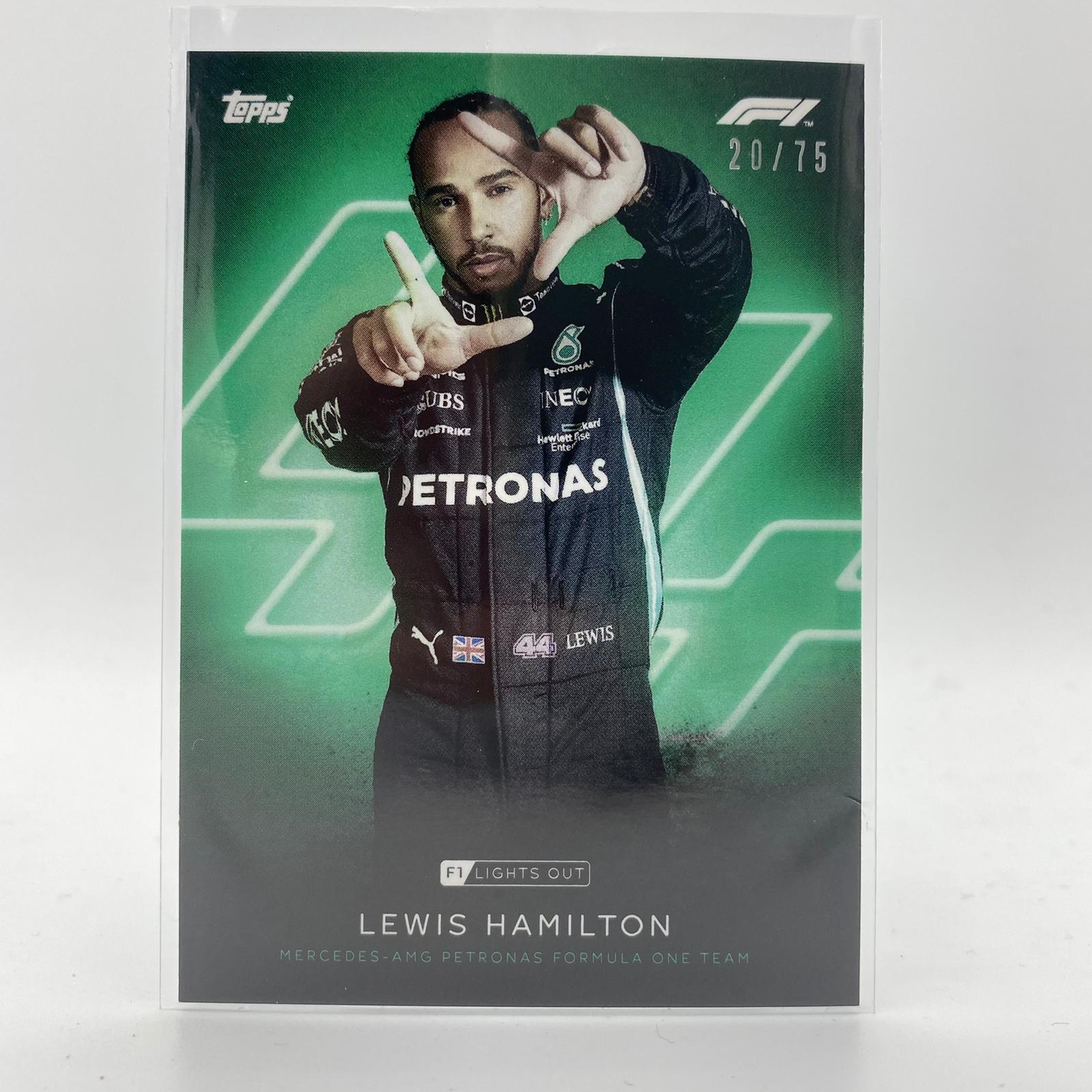 75 Lewis Hamilton Green Parallel Racing Drivers - Collectible Trading Cards for F1 Fans & Sports Memorabilia Enthusiasts - Perfect for Display, Gifts, and Trading