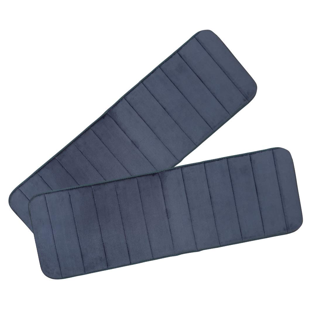 Premium Memory Foam Bath Mat Set of 2 - Super Soft Non-Slip Bathroom Rug (46.5