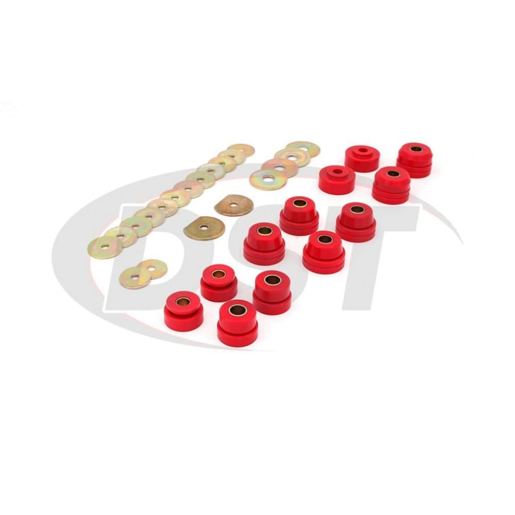 Energy Suspension Body Mount Set for 1966-1970 Chevy Caprice - Red 3.4138R | Performance Suspension Upgrade for Classic Car Restoration & Smooth Ride