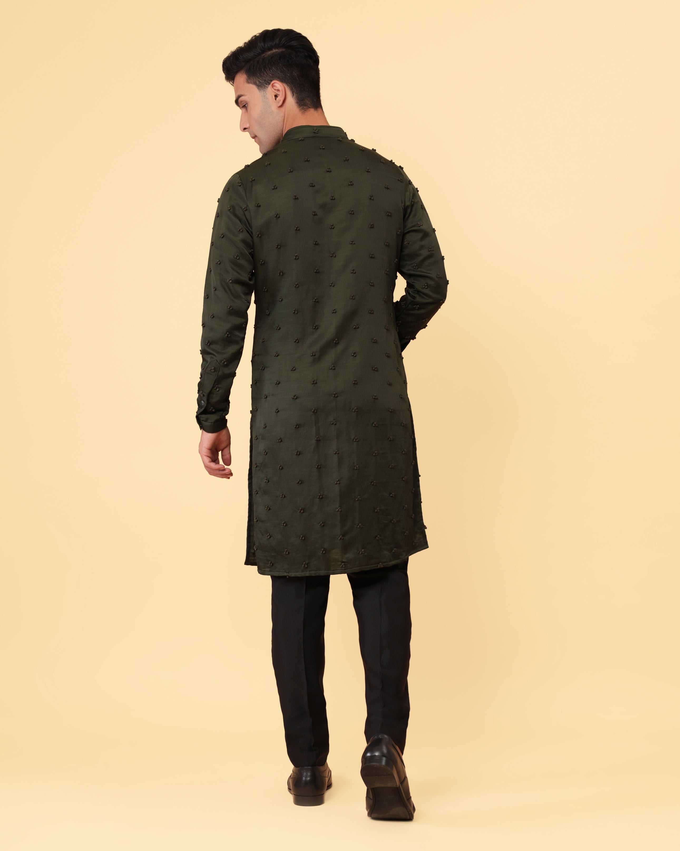 Braille Knotted Kurta Set for Women - Comfortable Ethnic Indian Tunic & Pants Outfit - Perfect for Festivals, Weddings & Casual Wear
