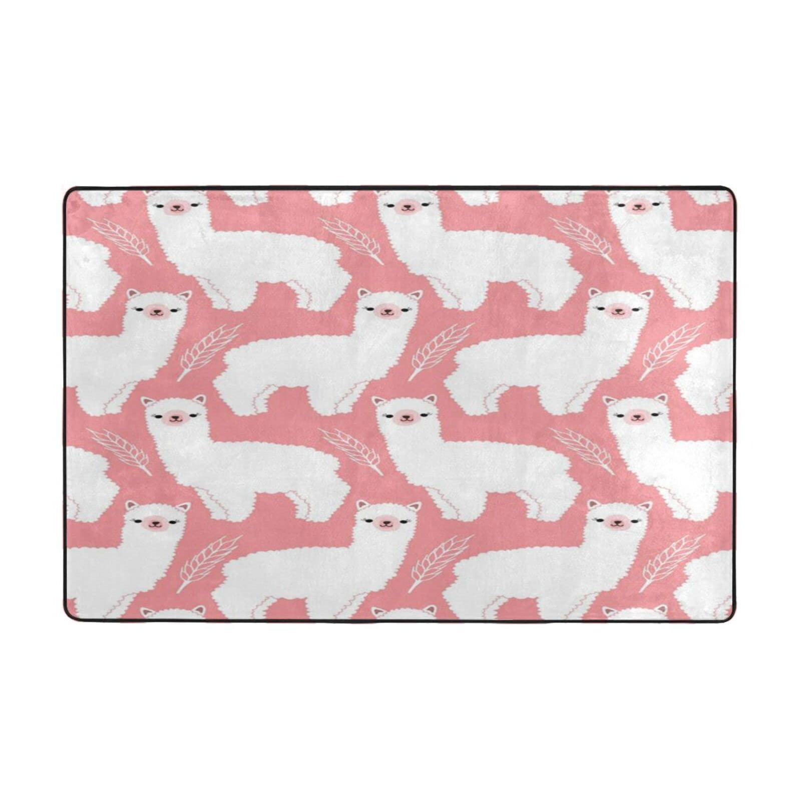 Premium Alpaca Llama Area Rug - Soft Indoor/Outdoor Doormat & Bath Mat - Non-Slip Floor Carpet for Living Room, Bedroom, Entryway - Home Decor Accent (One Size) - Perfect for Cozy Spaces & High-Traffic Areas