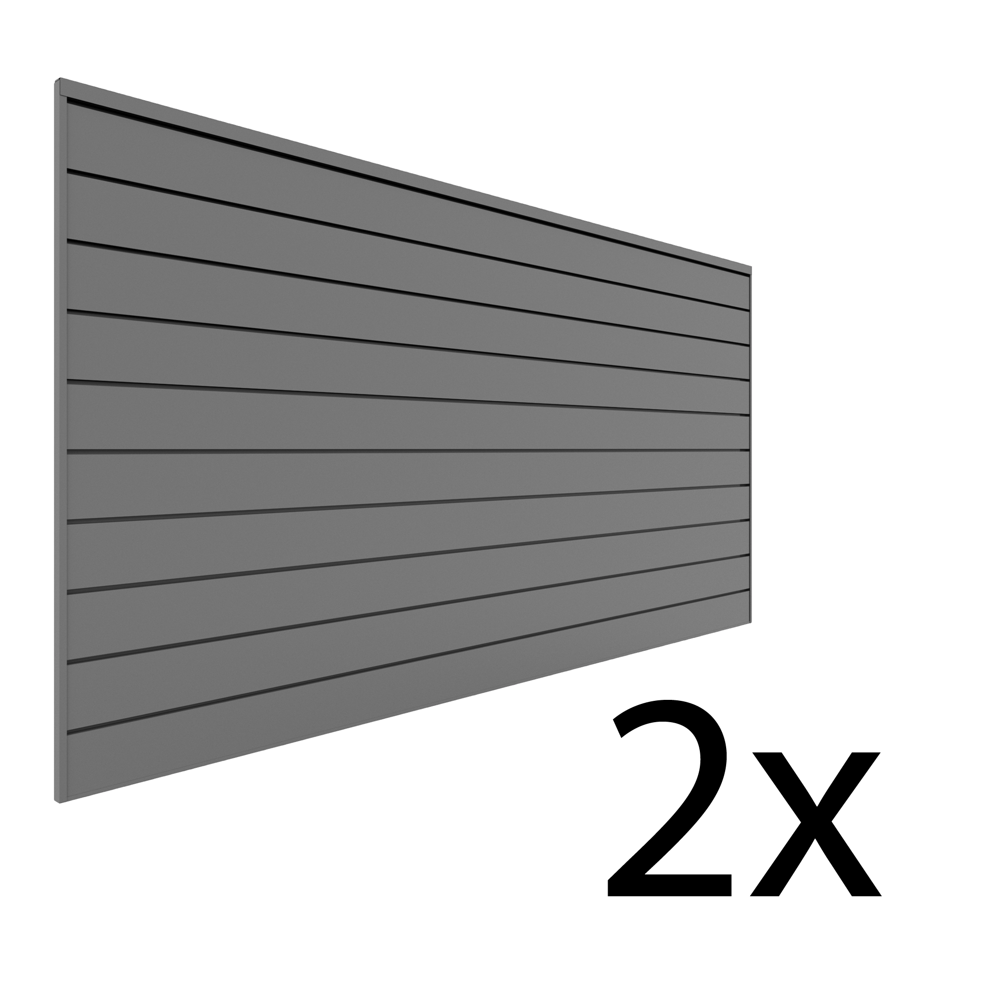 4 ft. x 8 ft. PVC Slatwall Panel - 2 Pack (64 sq ft Total) - Durable Retail Display for Stores, Garages & Home Organization