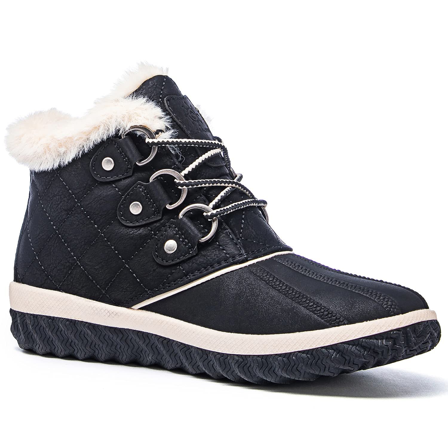 GLOBALWIN Women's Winter Ankle Boots - Waterproof Snow Boots for Women, Slip Resistant & Warm Fur Lined - Perfect for Snowy Weather, Outdoor Hiking & Winter Fashion