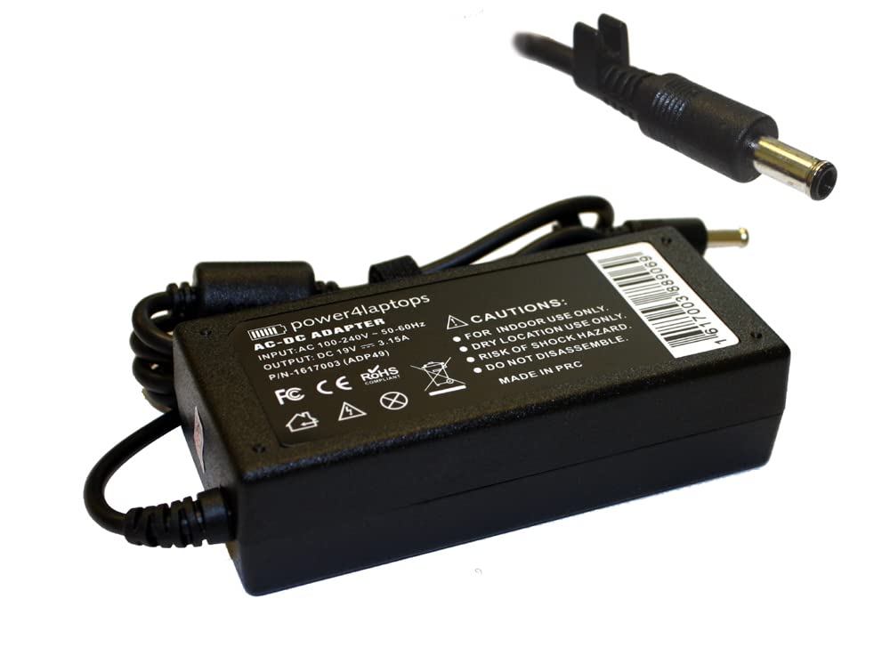Original Title: Power4Laptops AC Adapter Charger Power Supply Compatible with Samsung SADP-60ZH   Optimized Title: **Power4Laptops 60W AC Adapter Charger for Samsung SADP-60ZH Laptop - Fast Charging, Universal Compatibility - Perfect for Home, Office & Travel**