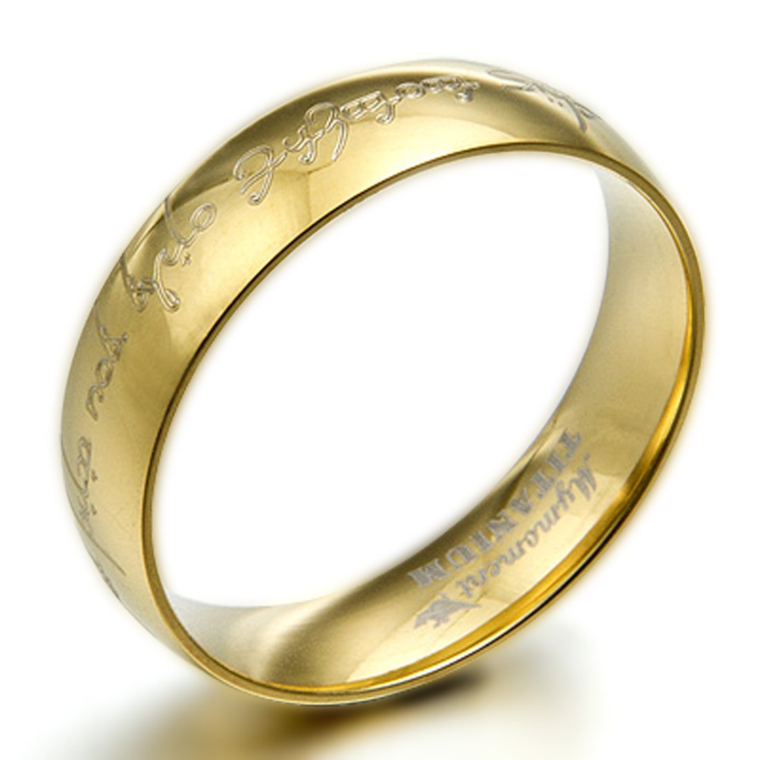 Personalized 18K Gold Filled Titanium Ring - Custom Engraved Comfort Fit Wedding Band for Anniversary & Valentine's Day Gift | Perfect for Proposals, Engagements & Romantic Occasions