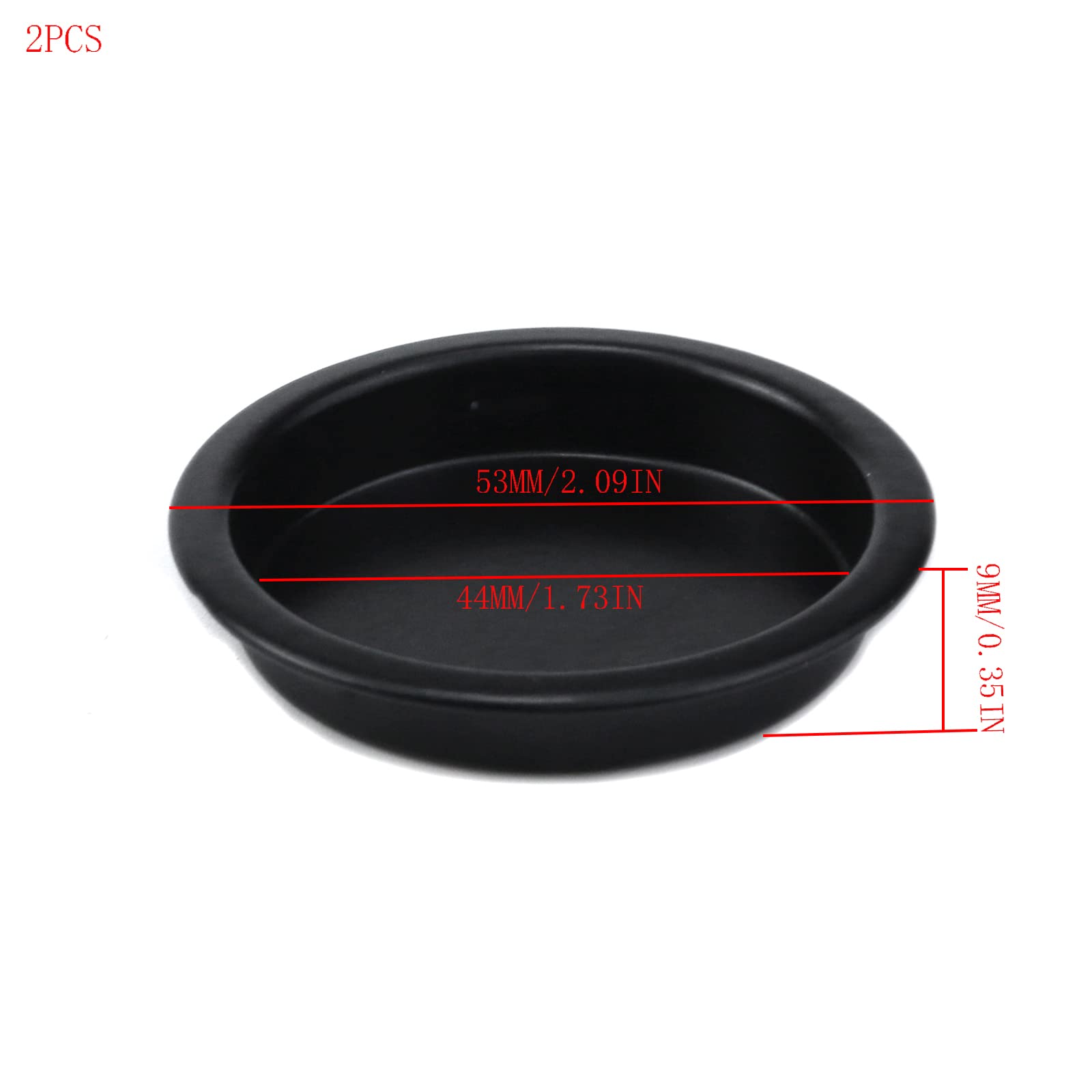 2-Pack Black Closet Door Finger Pulls 1.73