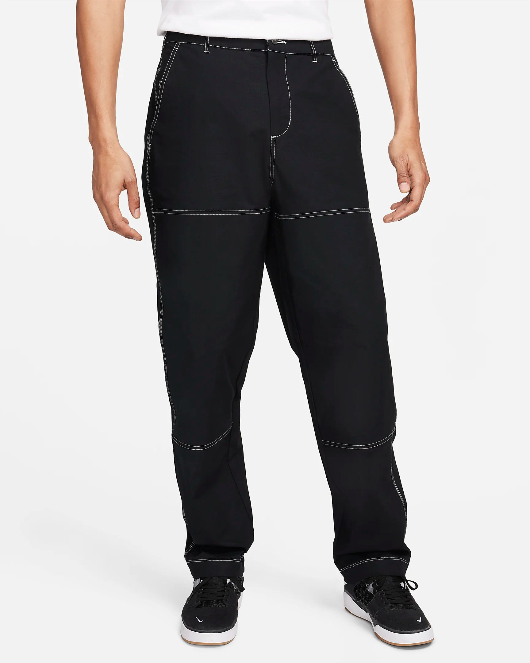Nike SB Double Knee Skateboarding Pants - Black | Durable & Comfortable for Skateboarding, BMX, and Casual Wear