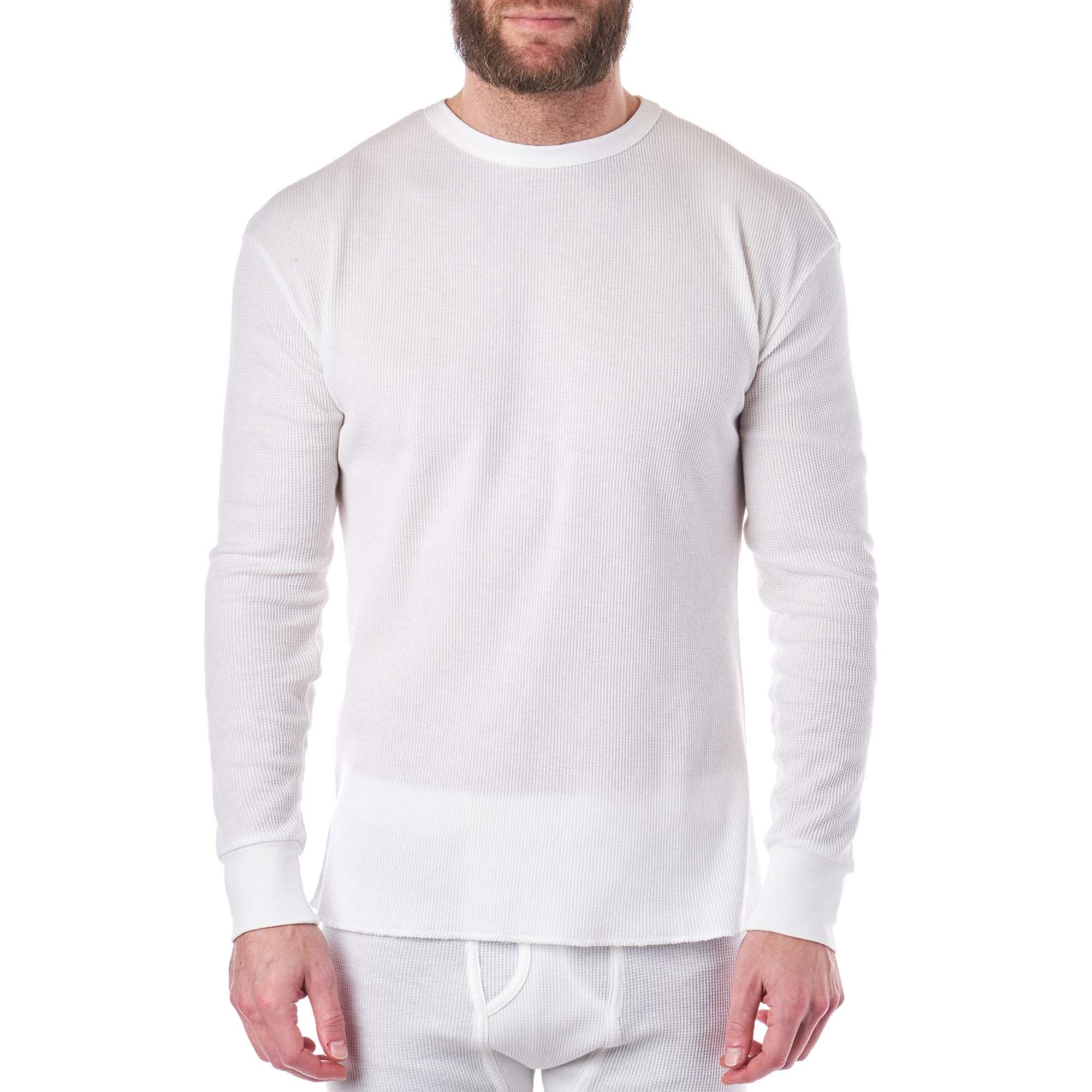 Alpine Swiss Men's Thermal Long Sleeve Henley Shirt - Waffle Knit Crew Neck Base Layer for Cold Weather - Perfect for Winter Hiking, Skiing & Outdoor Activities