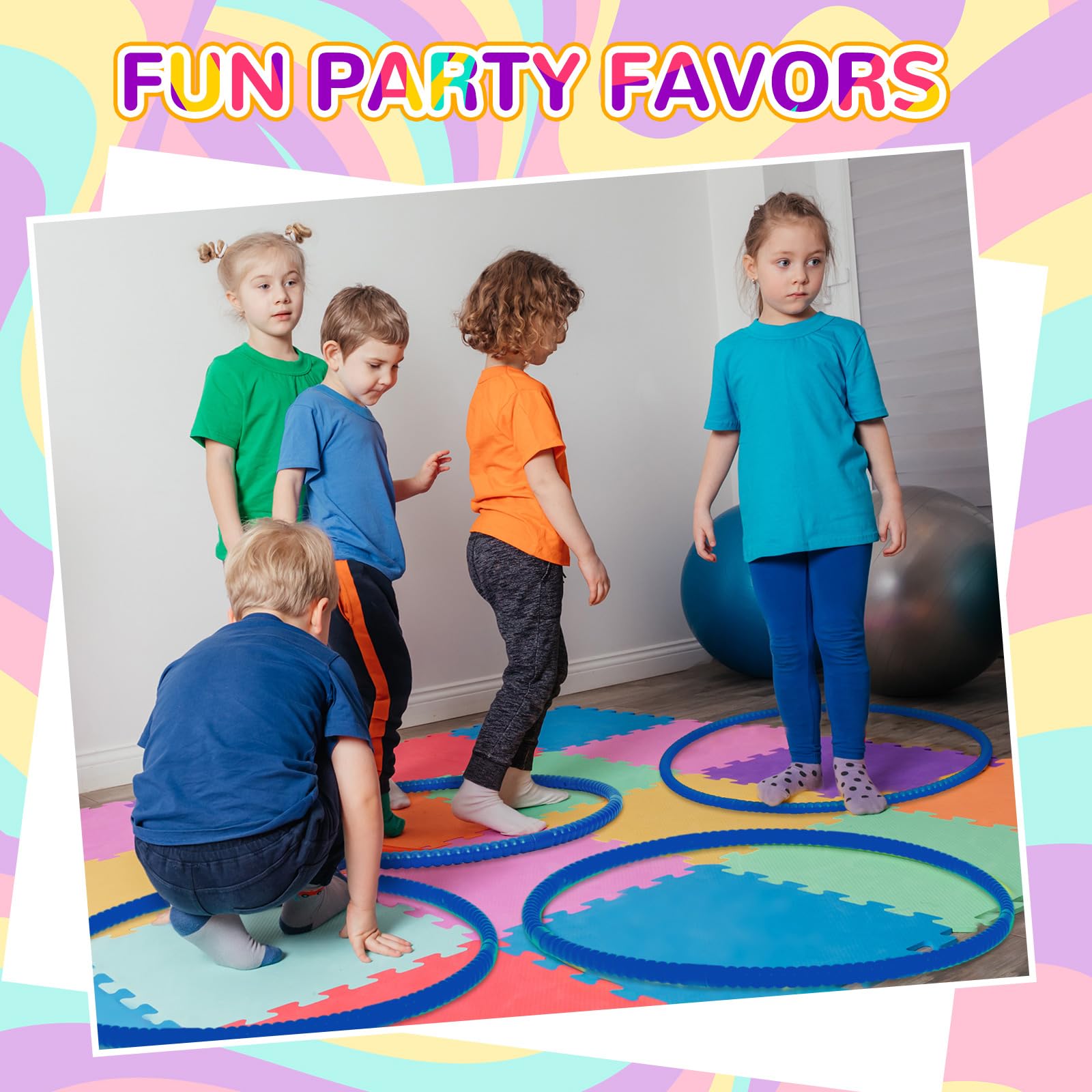 Shappy 6-Pack Adjustable Plastic Hoops - Gym, Playground & Dog Agility Toys for Teens & Parties