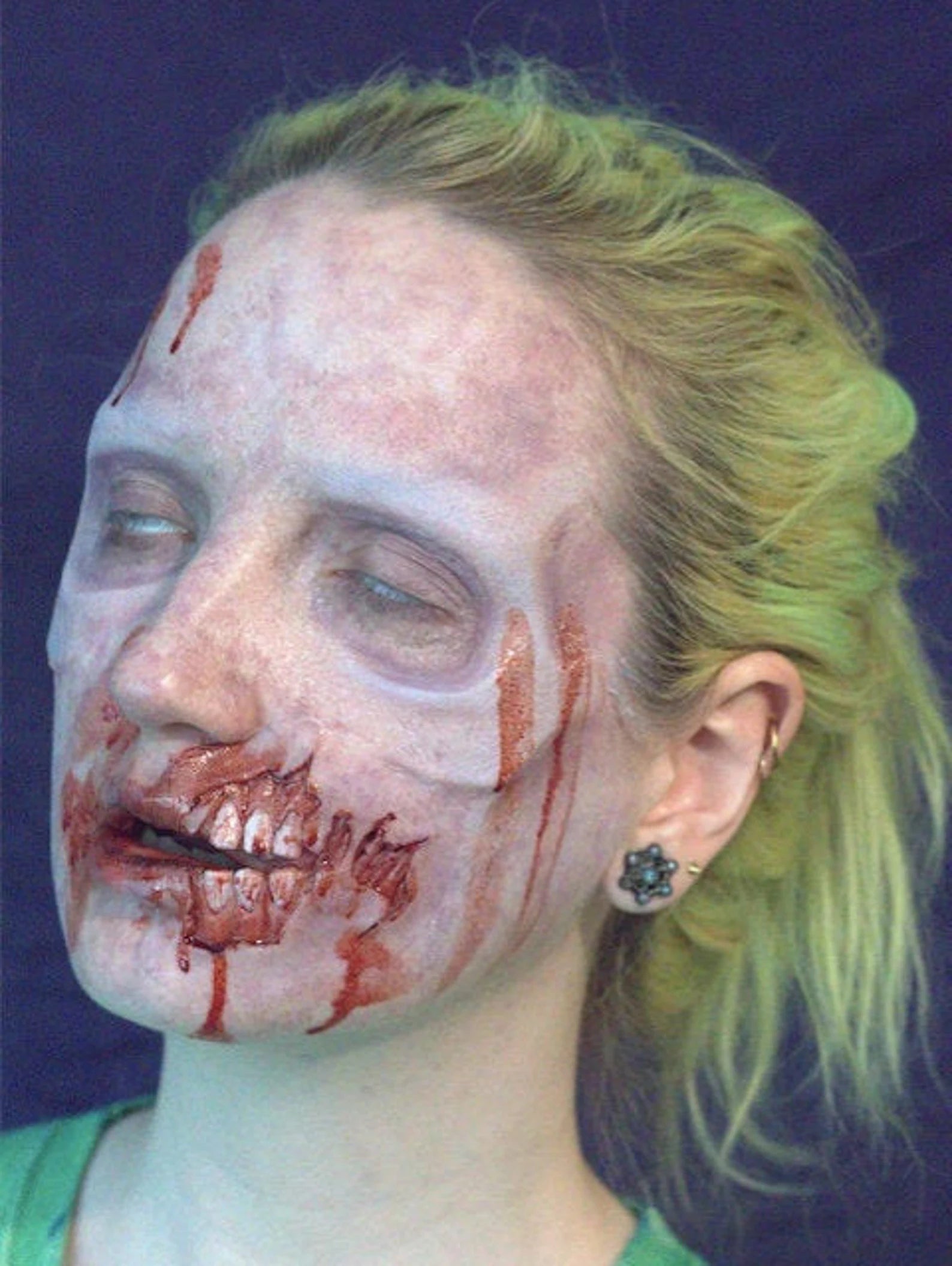 Obsidian FX Zombie Cheekbones & Eye Socket Silicone Prosthetic - Realistic Halloween Makeup FX for Cosplay & Horror Costumes
