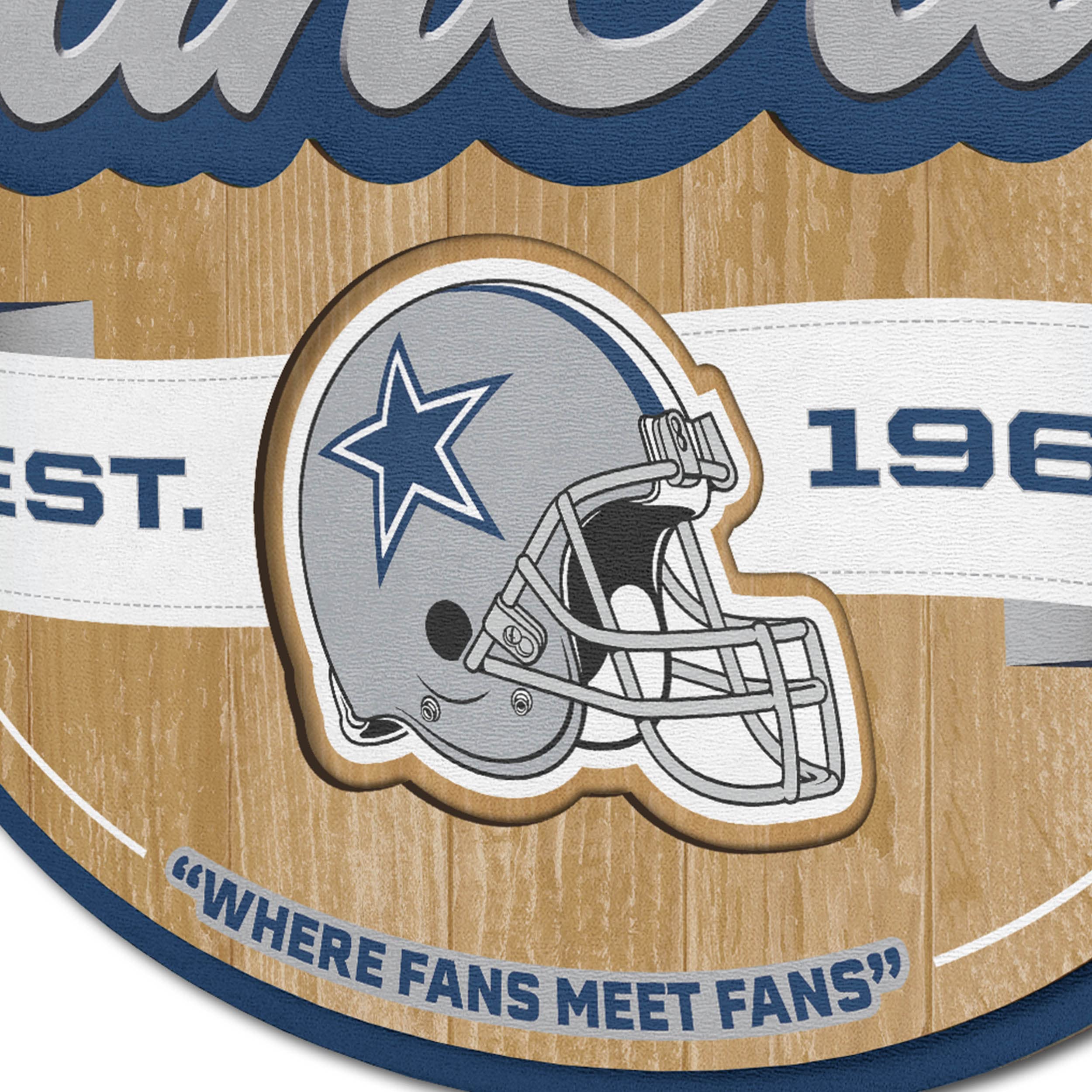 YouTheFan NFL Fan Cave Sign - Officially Licensed Team Logo Wall Decor for Football Fans - Perfect for Game Room, Man Cave, and Sports Bar Decorations