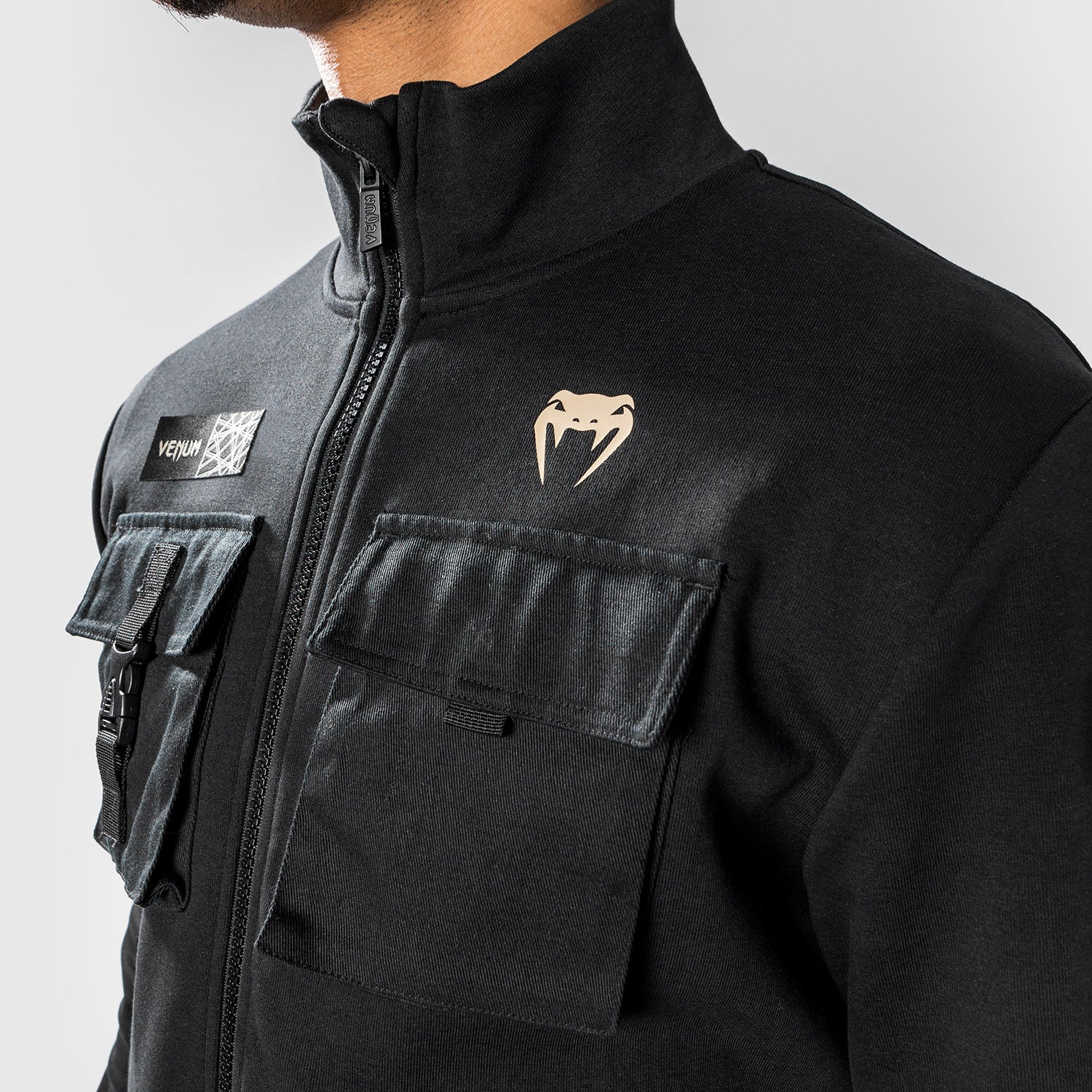 Venum Tecmo 2.0 MMA Training Jacket - Black - Lightweight & Durable for Combat Sports & Gym Workouts