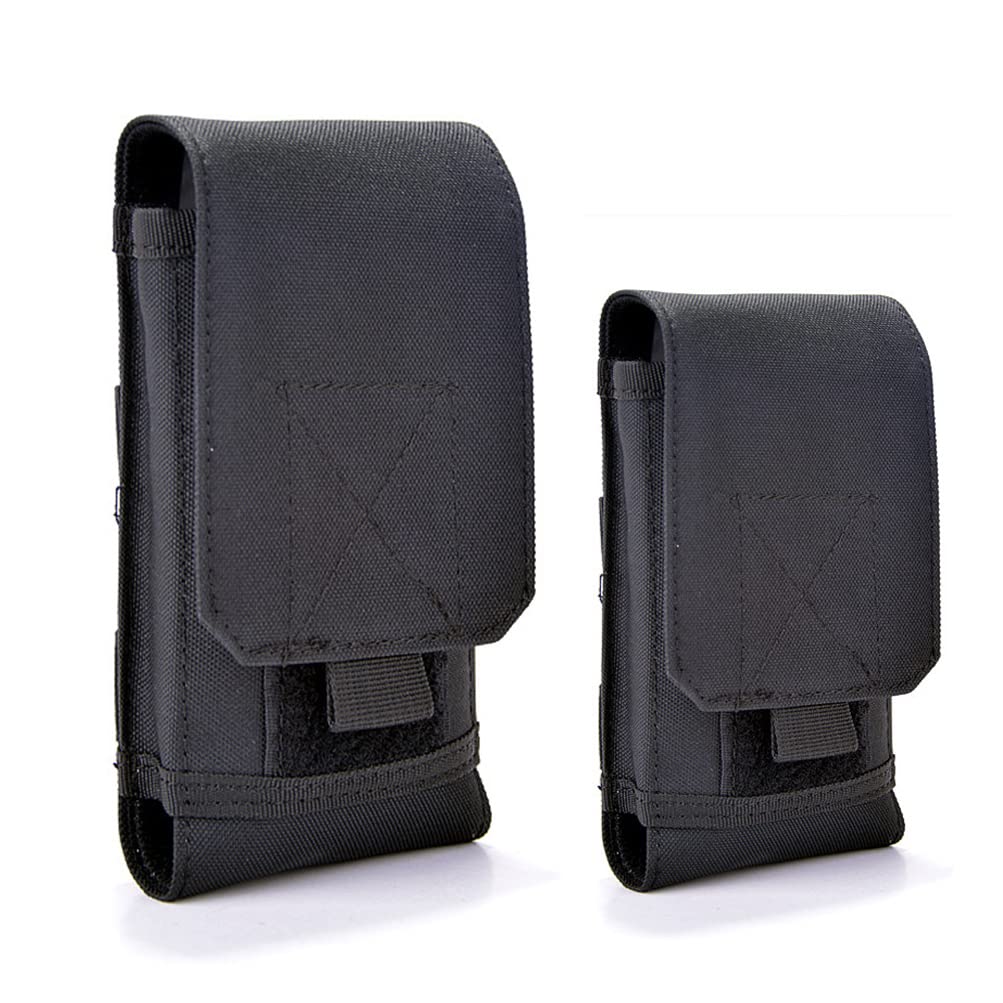 Universal Tactical MOLLE Holster - Military Grade Phone Pouch for iPhone 13/14/Pro/X/XS Max/XR/7/8 Plus & Samsung Galaxy S10/S9/S8 Plus - EDC Waist Bag with Belt Clip - Perfect for Outdoor, Hiking, Camping & Security Work