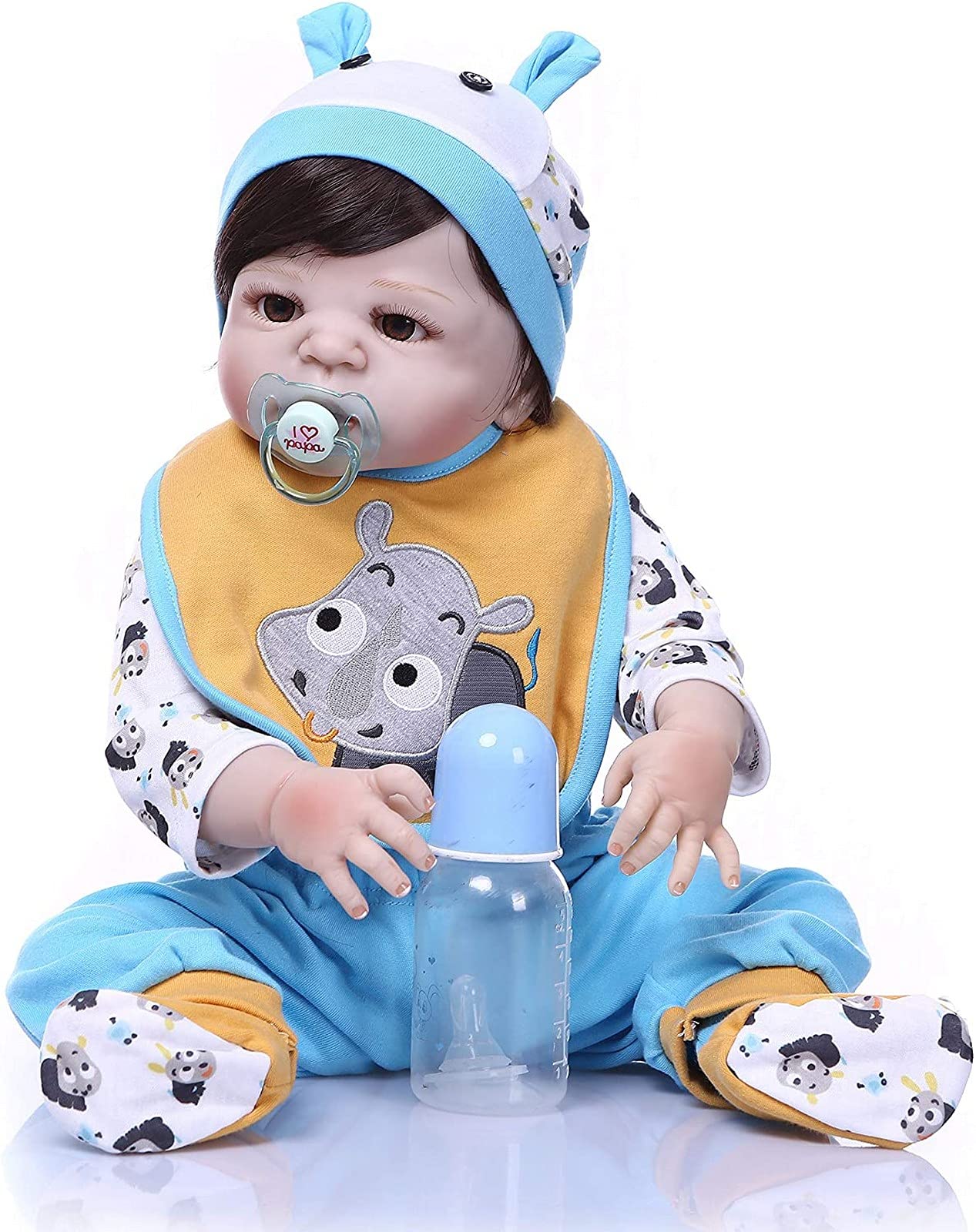 LCJD 23 Inch Lifelike Reborn Baby Doll - Realistic Silicone Full Body Girl Doll (57cm) for Kids, Collectors & Therapy - Perfect Gift for Birthdays, Playtime & Emotional Support